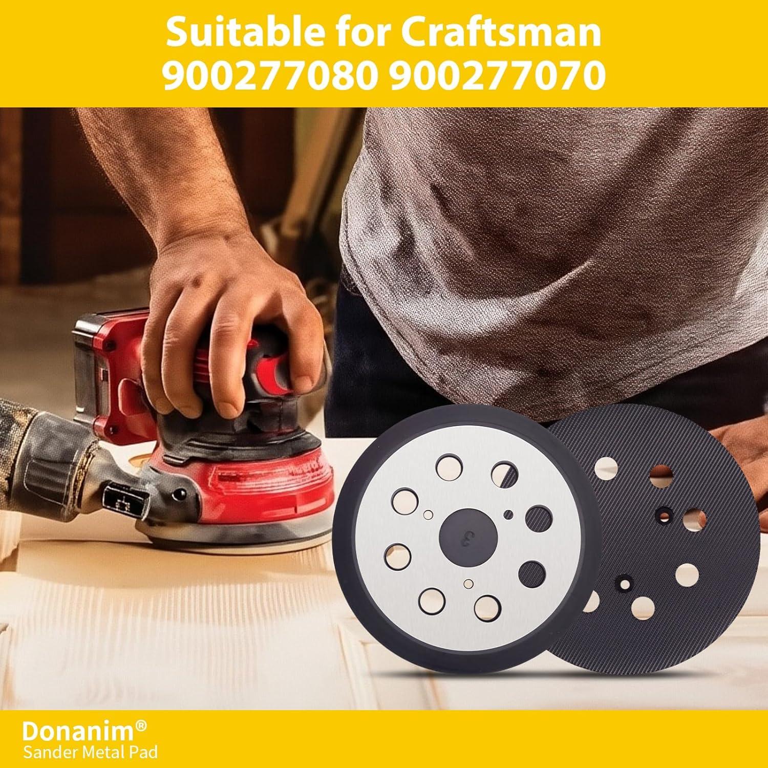 Paquete de 2 almohadillas de lijado Dewalt 5" metal 8 agujeros