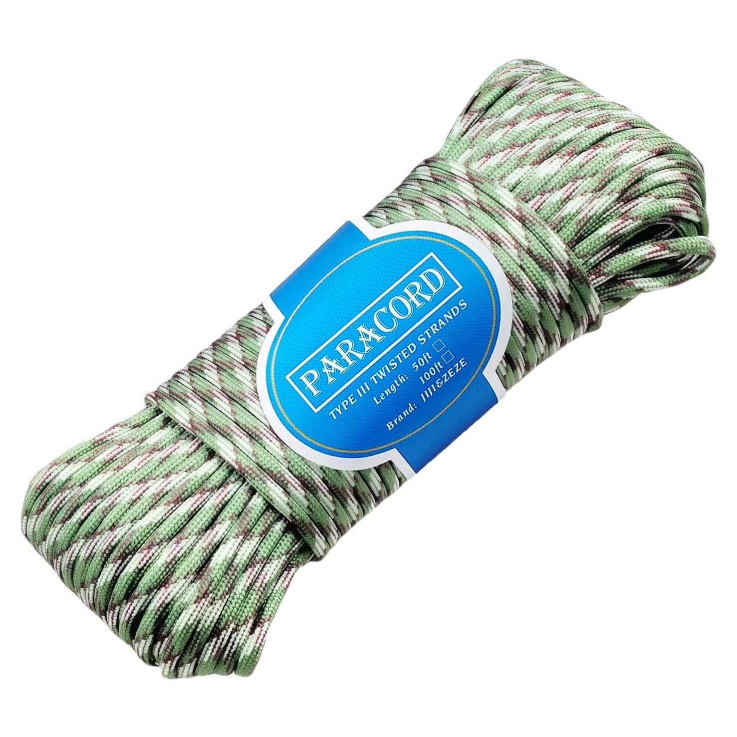 Cuerda Paracaídas JIJI&ZEZE 30.48m 295.74kg Nylon Camuflaje