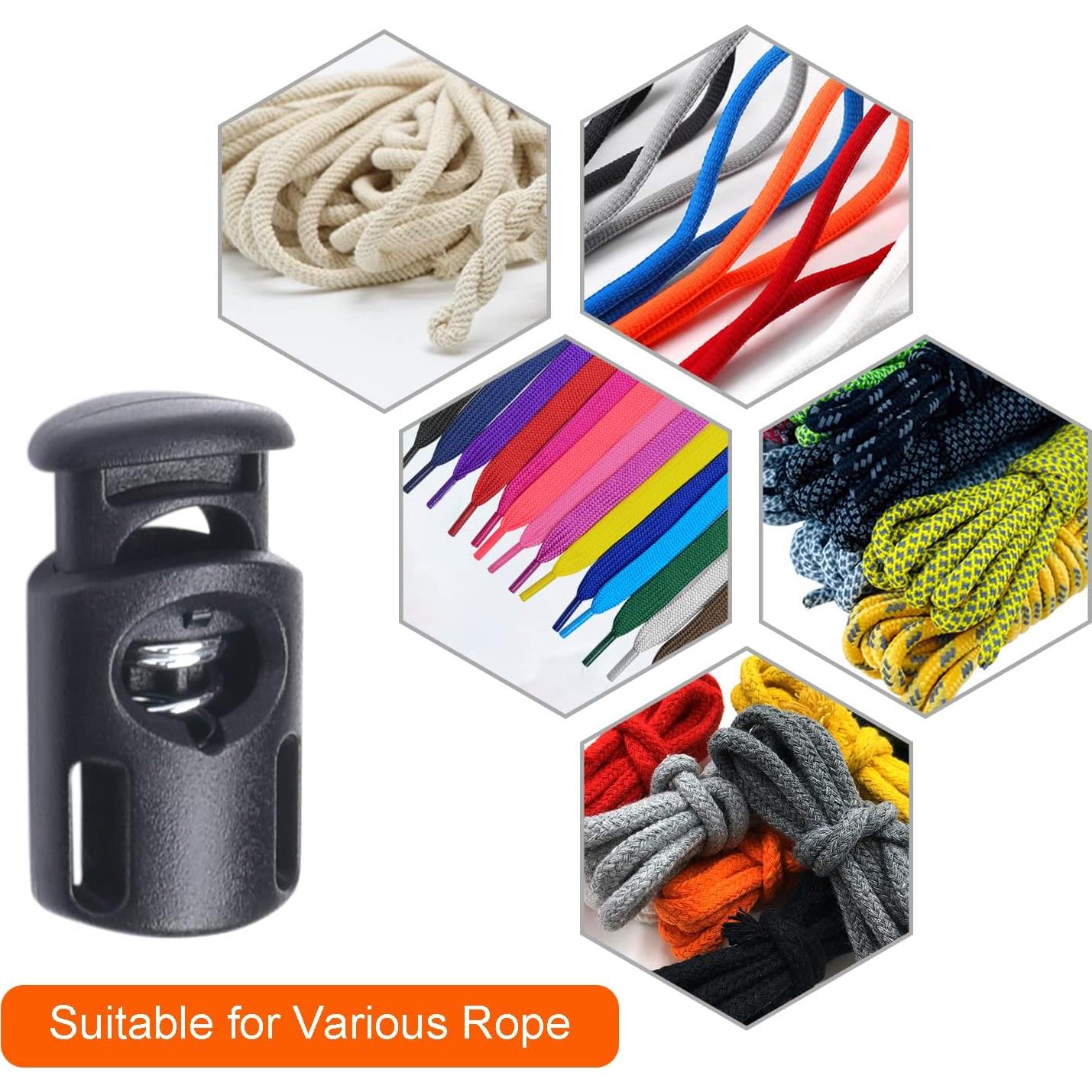 Cierres de Cuerda de Plástico 12pcs Mezcla de Colores 28x15mm