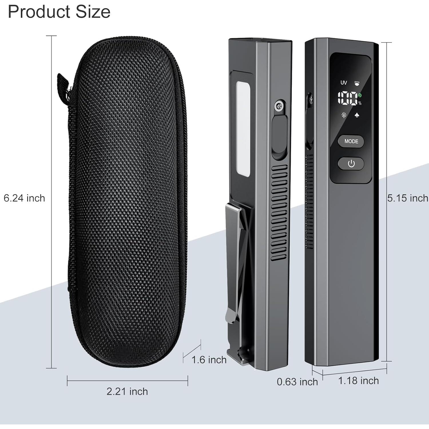 Linterna Recargable WETEAMNOL EDC 800 Lúmenes LED 4 en 1