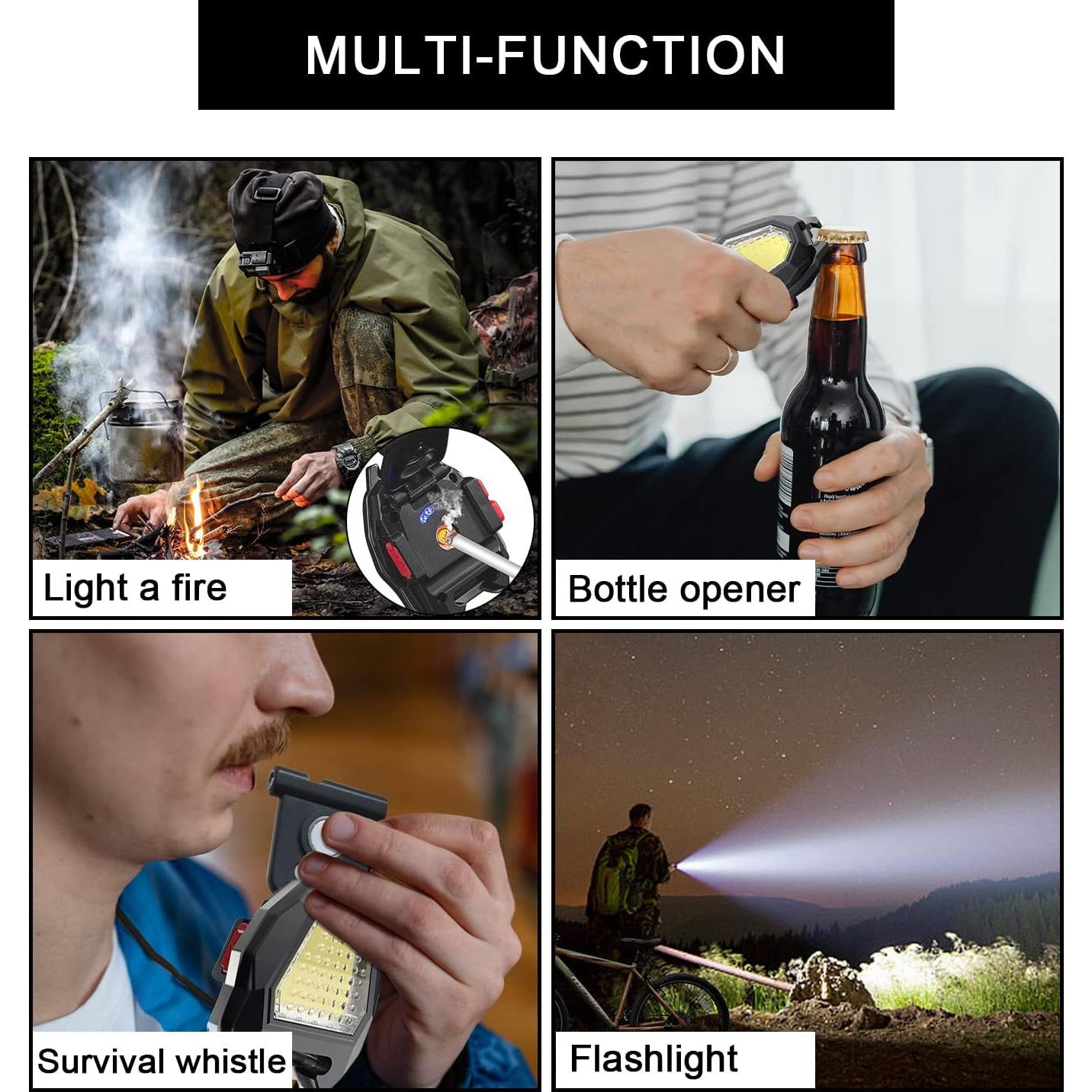 Linterna de Llavero MAKDAK COB 1200 Lúmenes 2 Pack