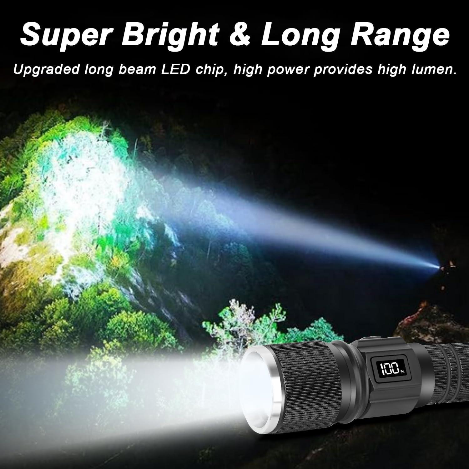 Linterna Recargable LED Annteneo 2 Piezas 10 Horas LCD