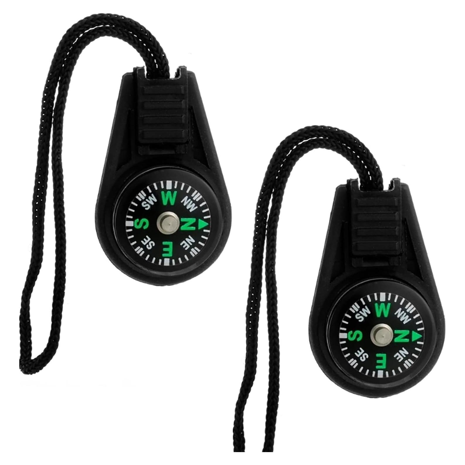 Paquete de 2 Brújulas Mini Portátiles Haohaiblooms - Llenadas de Líquido para Senderismo y Camping