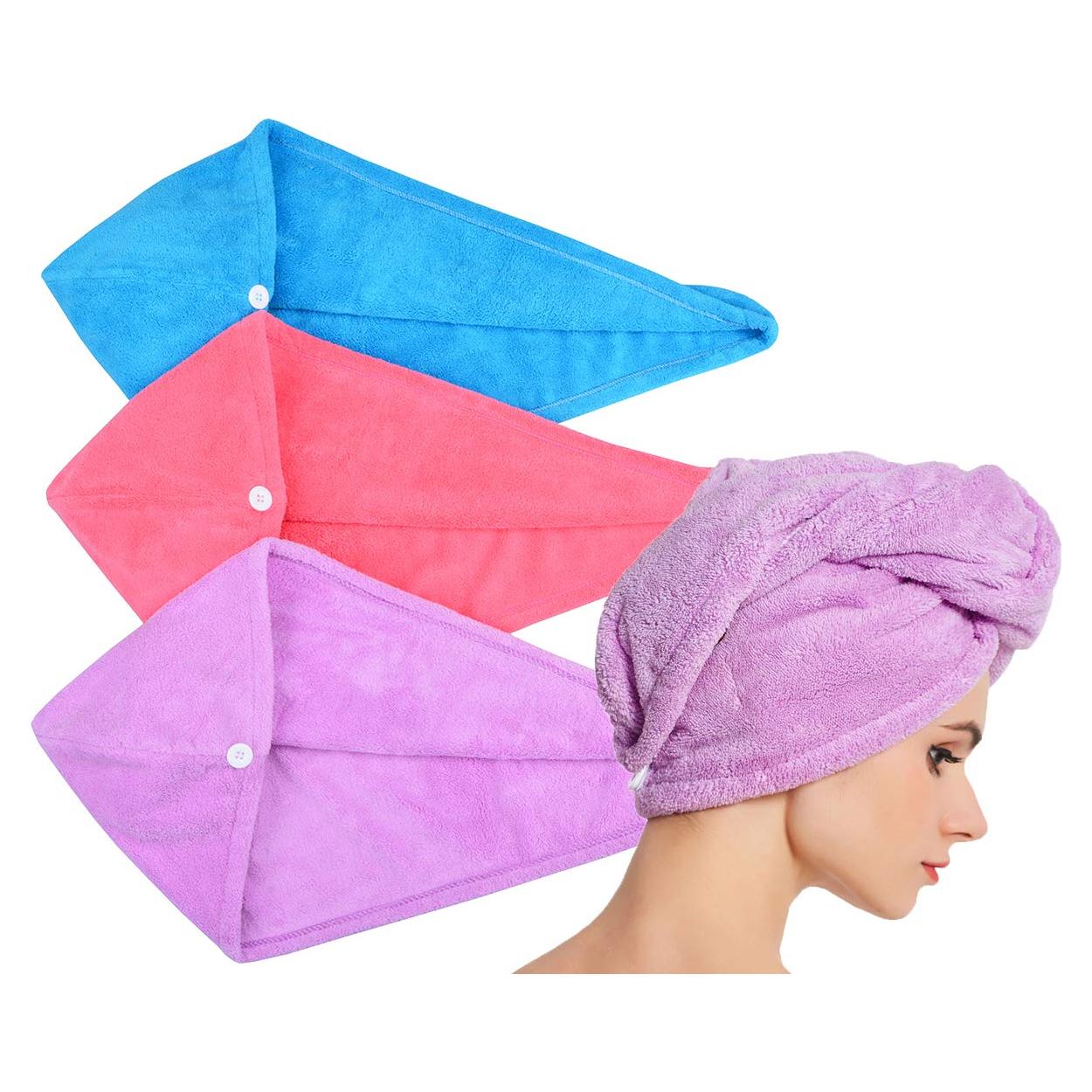 Toallas de Microfibra para el Cabello HOPESHINE - Paquete de 3