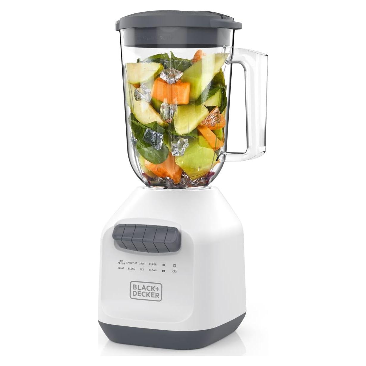 Licuadora BLACK+DECKER 750W Jarra 1.65L 8 Velocidades Blanca