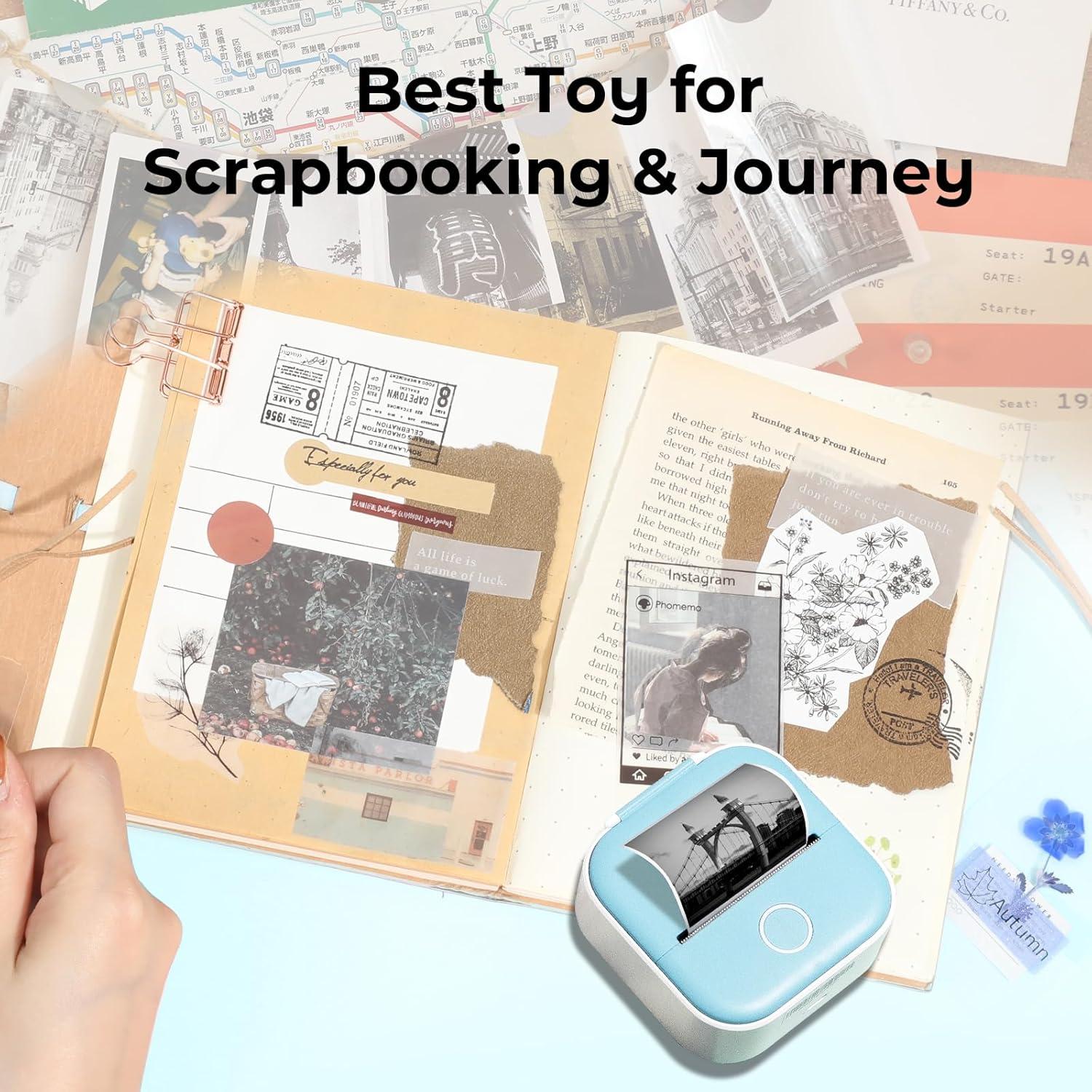 Impresora Portátil Omezizy T02 Bluetooth con 3 Rollos