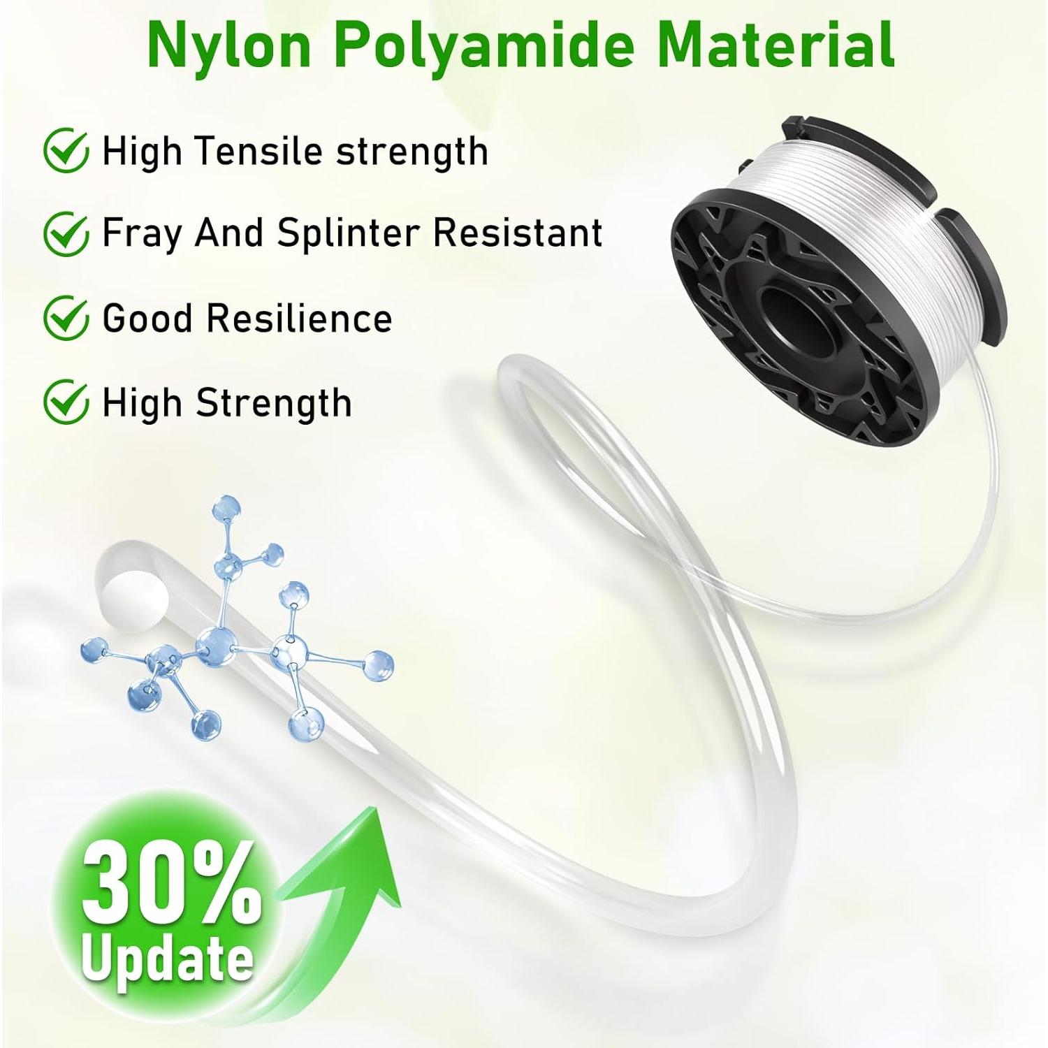 Paquete de 10 Carretes Reemplazo Black+Decker AF-100 9.14m 1.65mm