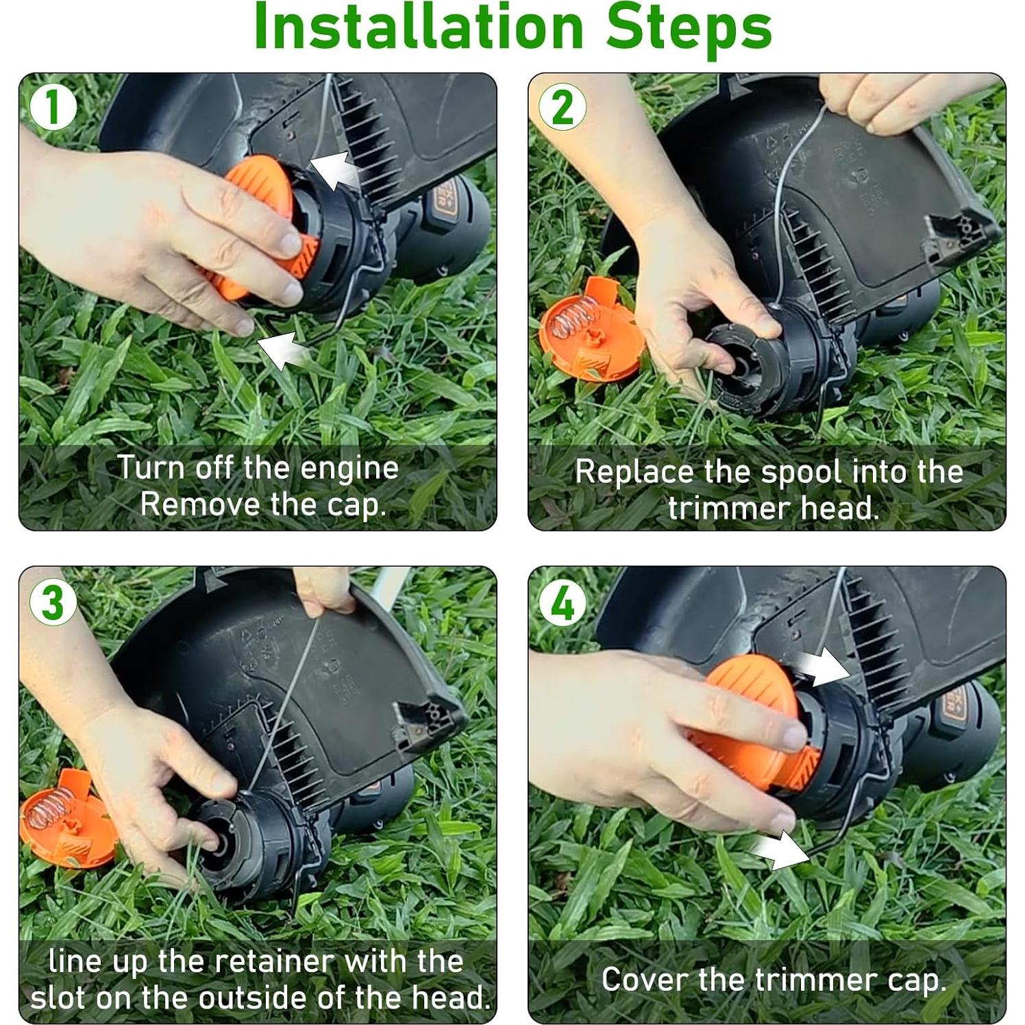 Paquete de 10 Carretes Reemplazo Black+Decker AF-100 9.14m 1.65mm