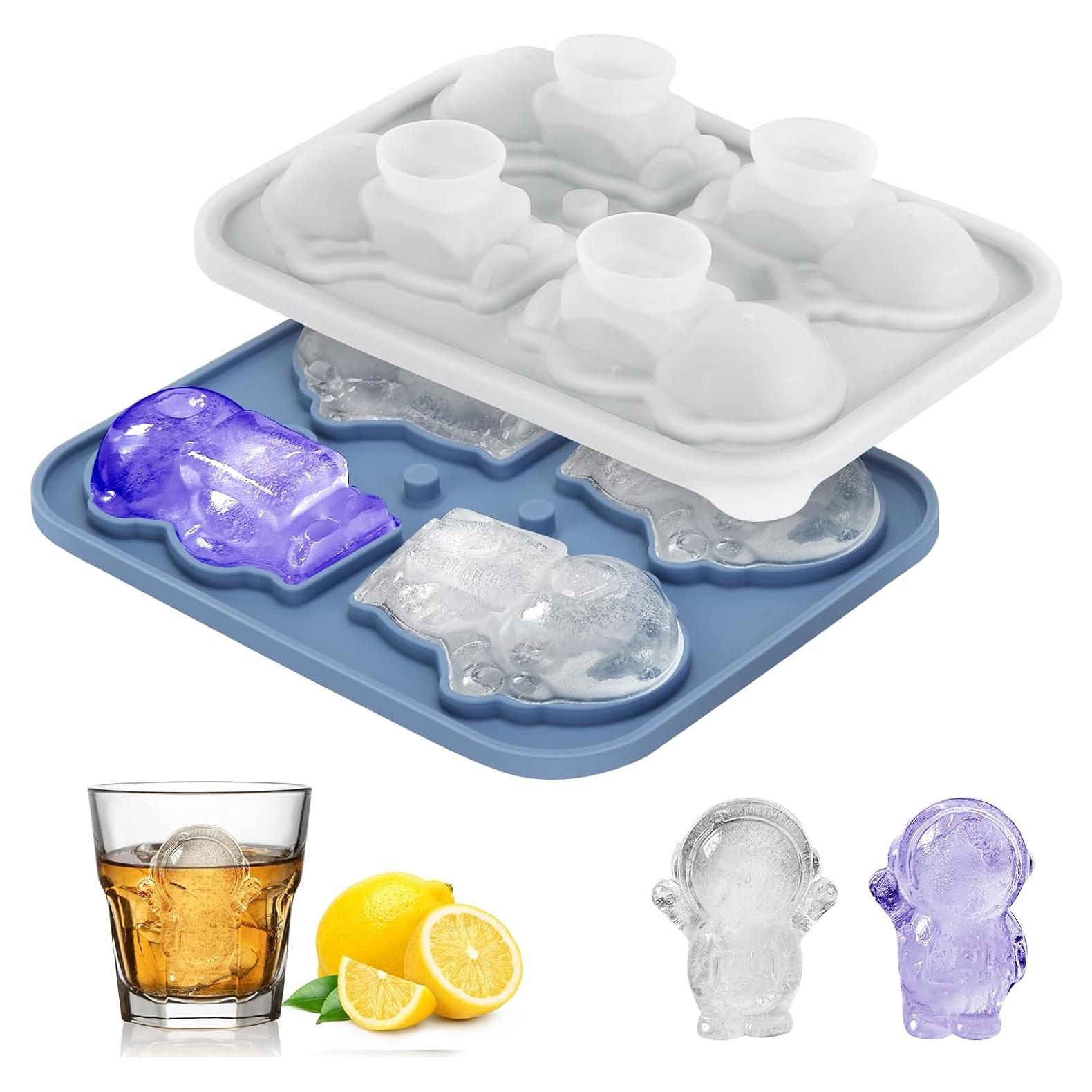 Bandeja de Hielo Grande Qomamount Astronauta Silicona BPA Free