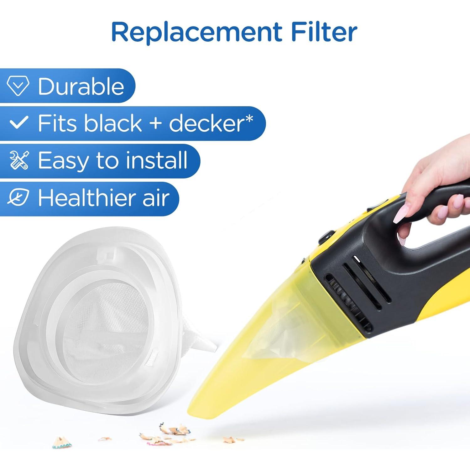 Paquete de 4 Filtros de Reemplazo VF110 para Aspiradoras Black & Decker