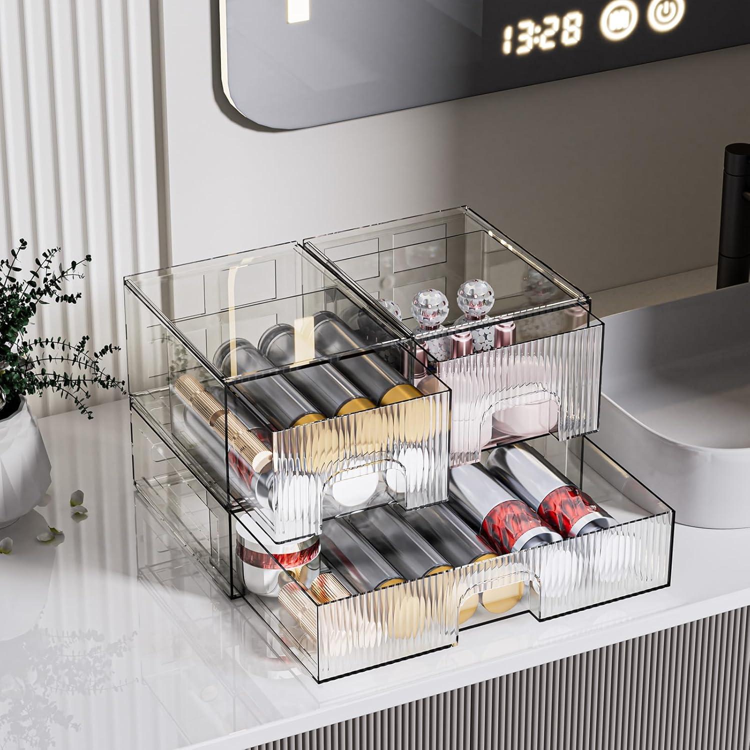 Organizador Cosmético Apilable ZHIAI 3 Cajones Acrílico 1.6kg