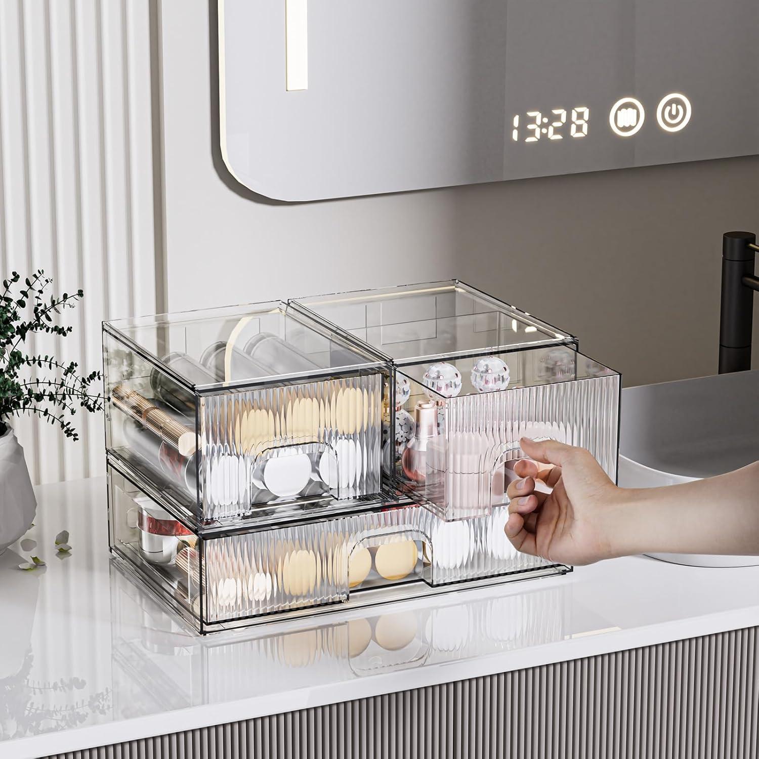 Organizador Cosmético Apilable ZHIAI 3 Cajones Acrílico 1.6kg