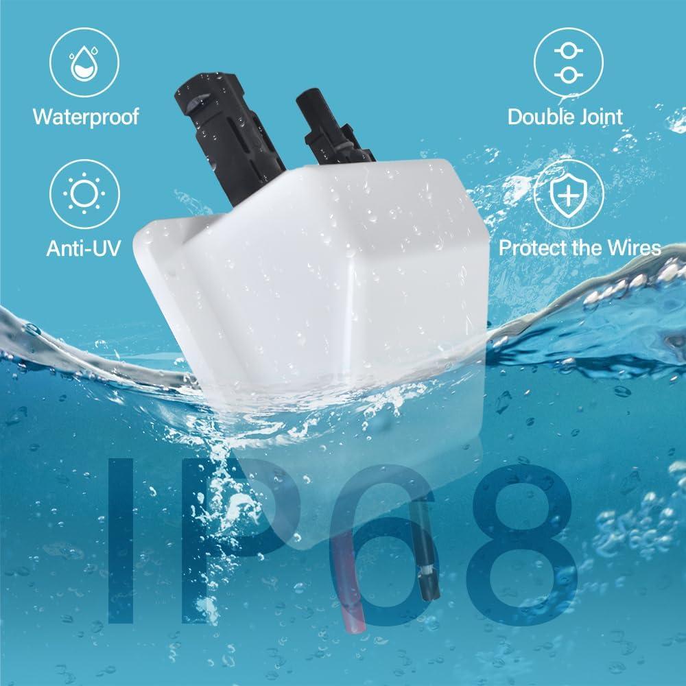 Entrante de Cable Solar Doble ABS 0.1m 10AWG Resistente UV