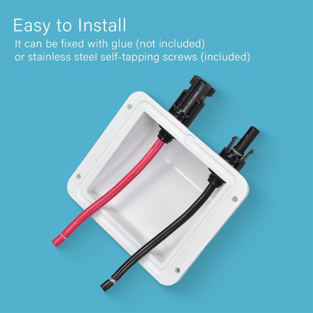 Entrante de Cable Solar Doble ABS 0.1m 10AWG Resistente UV