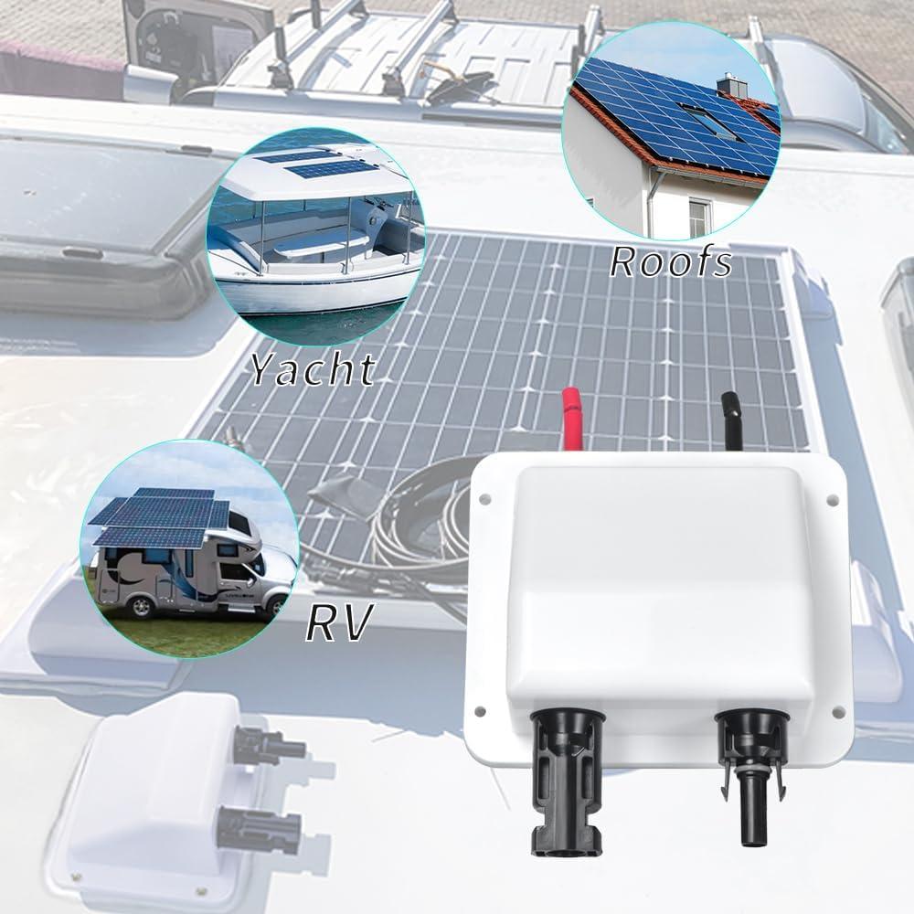 Entrante de Cable Solar Doble ABS 0.1m 10AWG Resistente UV