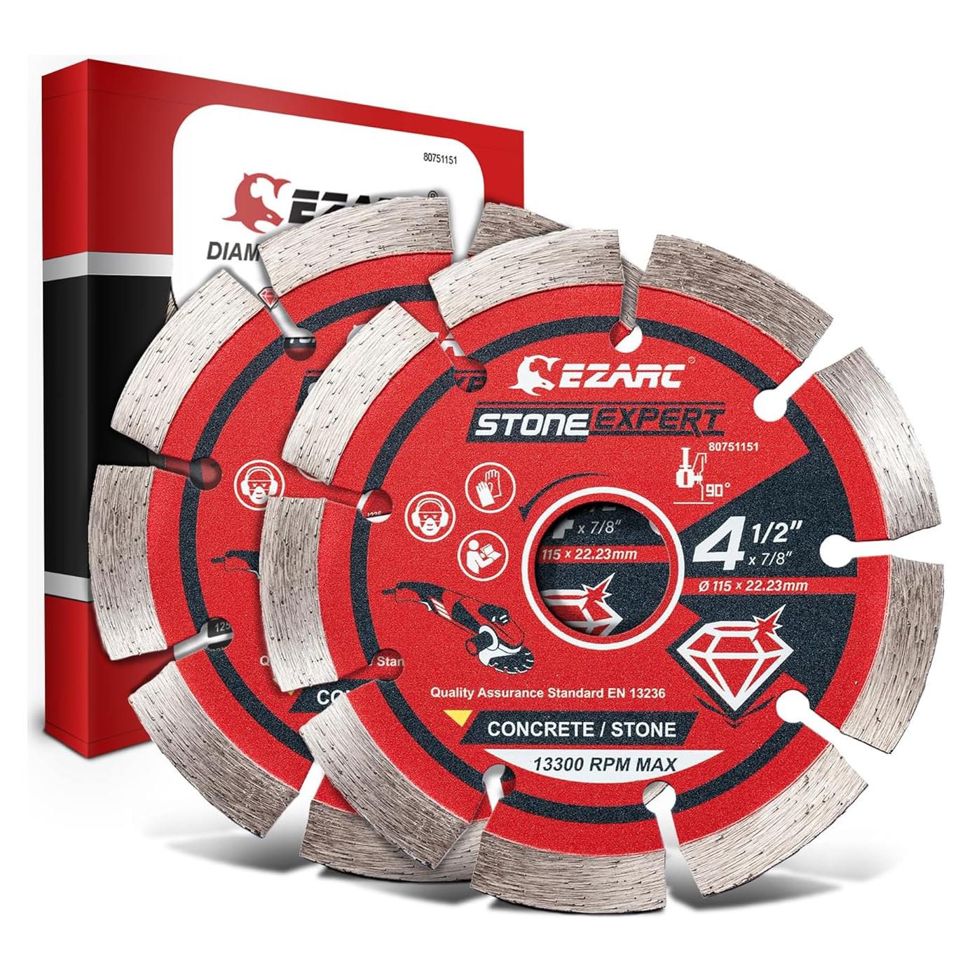 Hoja de Diamante Segmentada EZARC 115mm para Amoladora