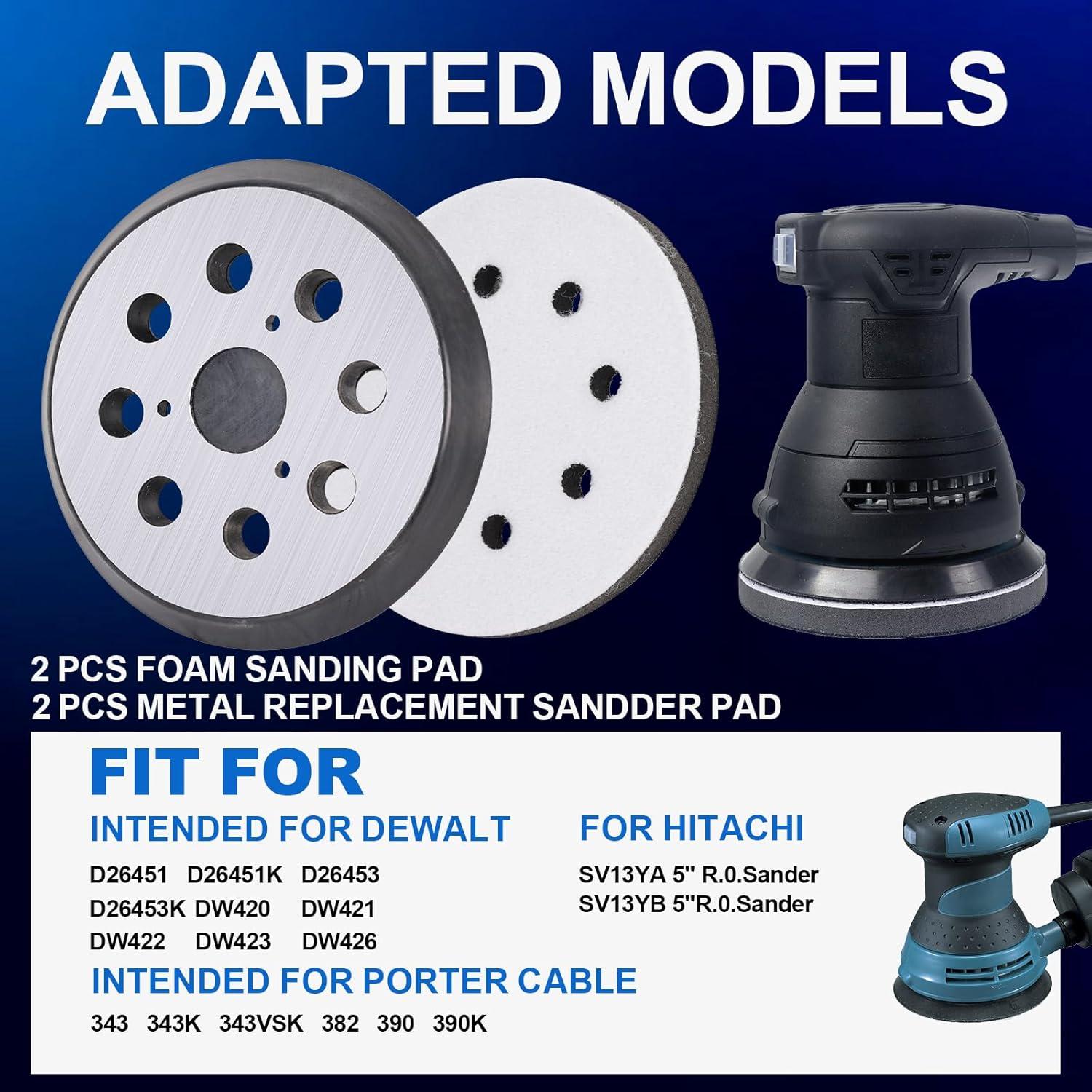 Pad de Reemplazo DeWalt D26451 D26453 5" Metal 4 Piezas