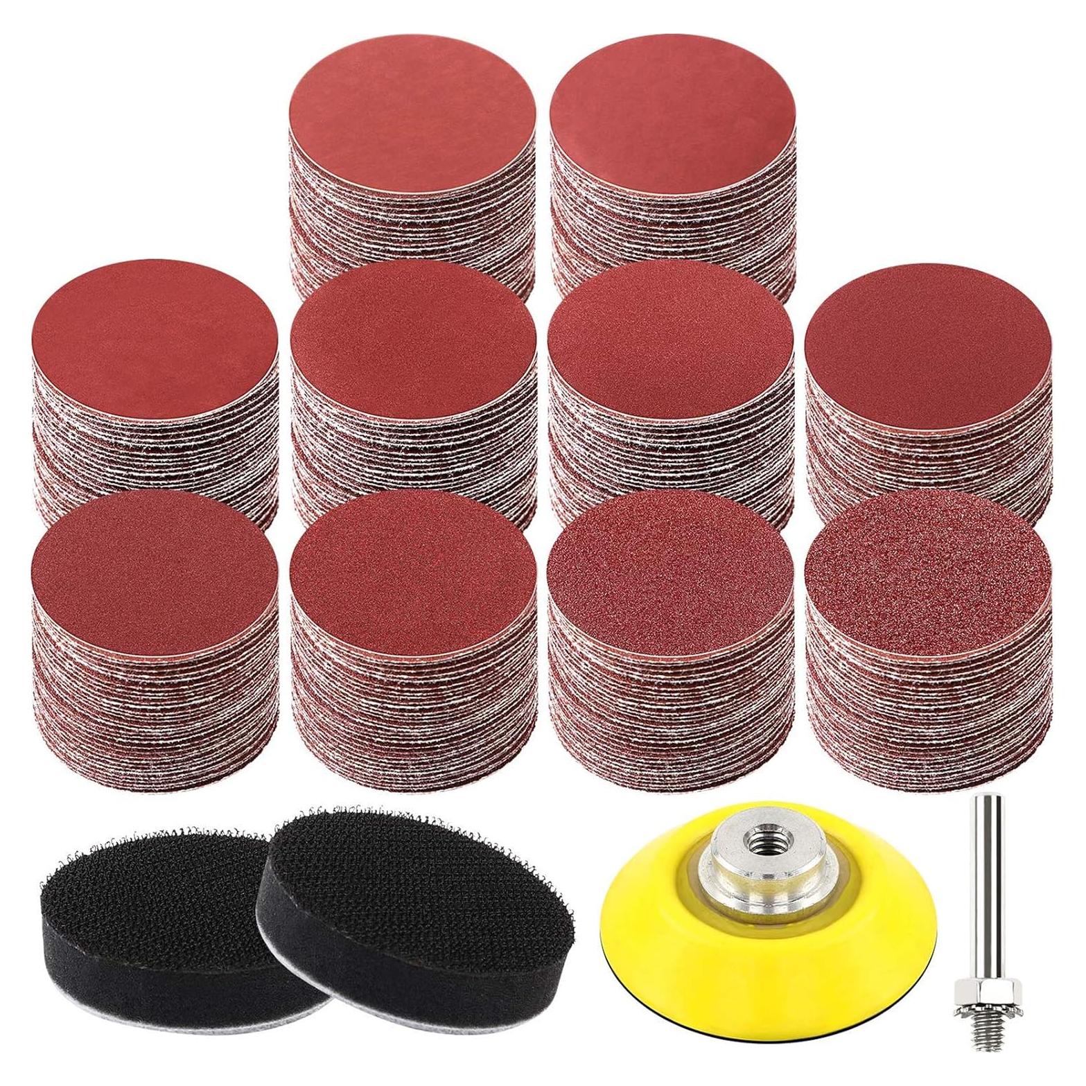 Kit de Discos de Lijado 300pcs HongWay 50mm Grano 60-3000