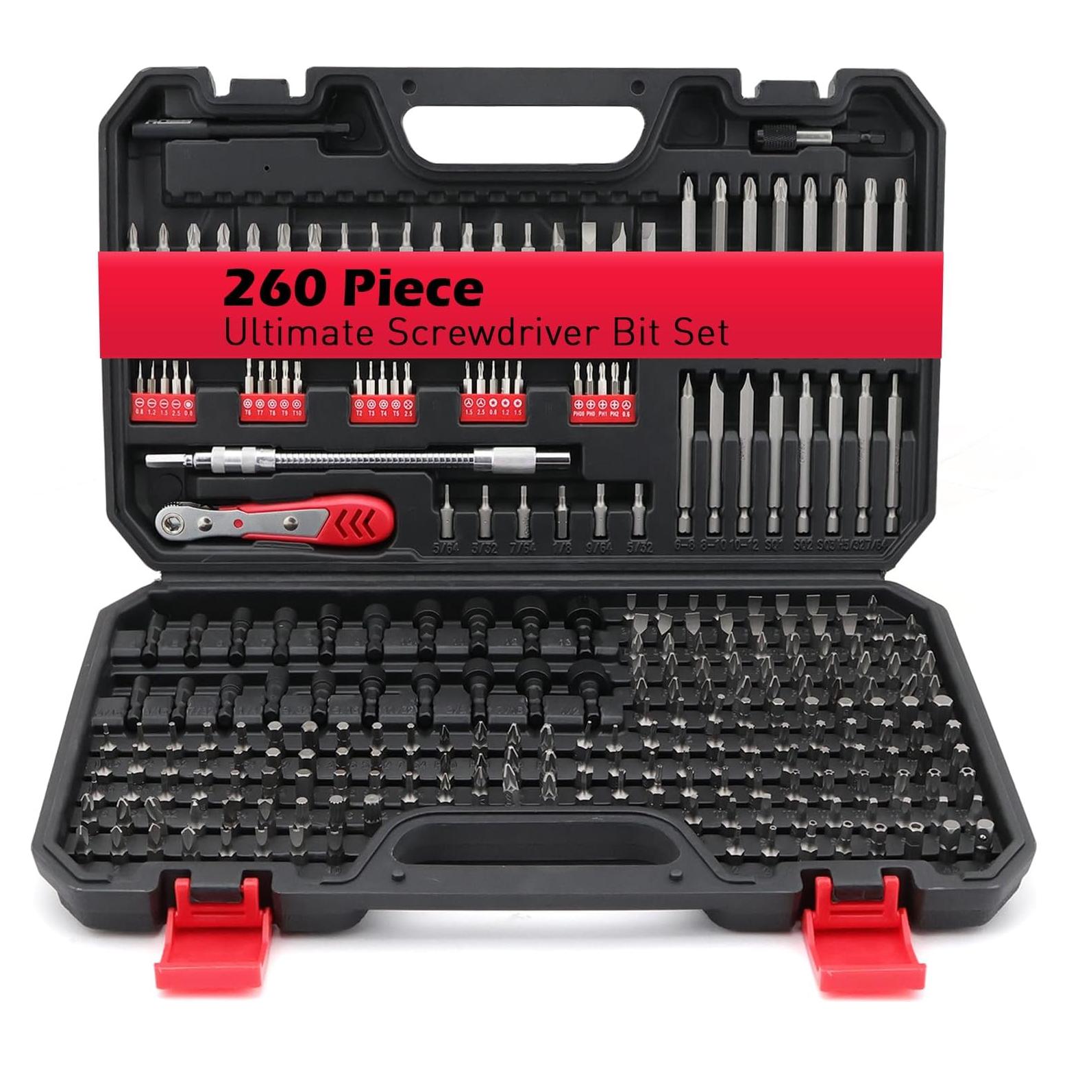 Juego de Puntas de Destornillador SEDY 260 Piezas CR-V