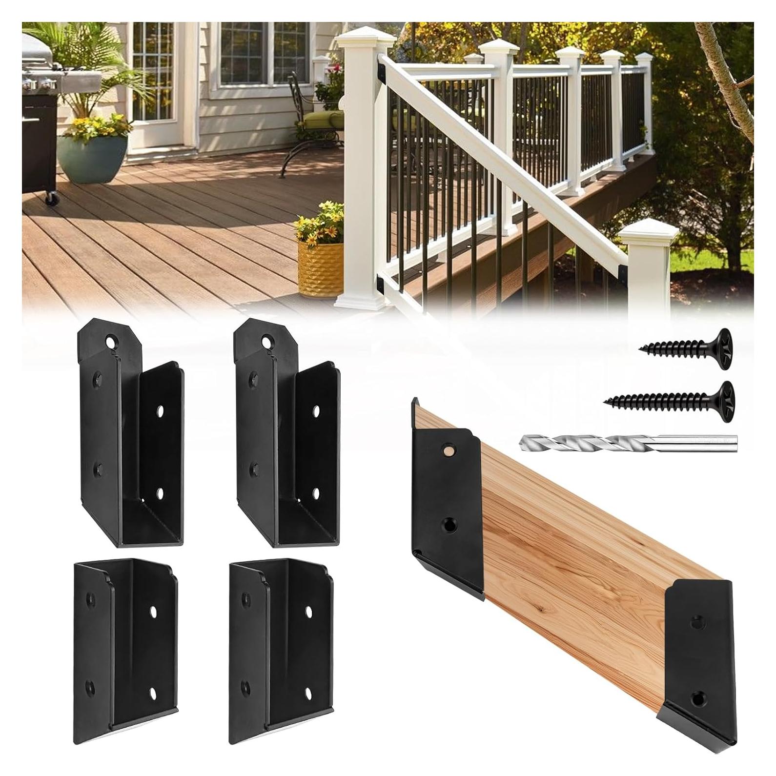 Soportes de Barandilla en U VEVIVOOVY 30° para Madera 2x4