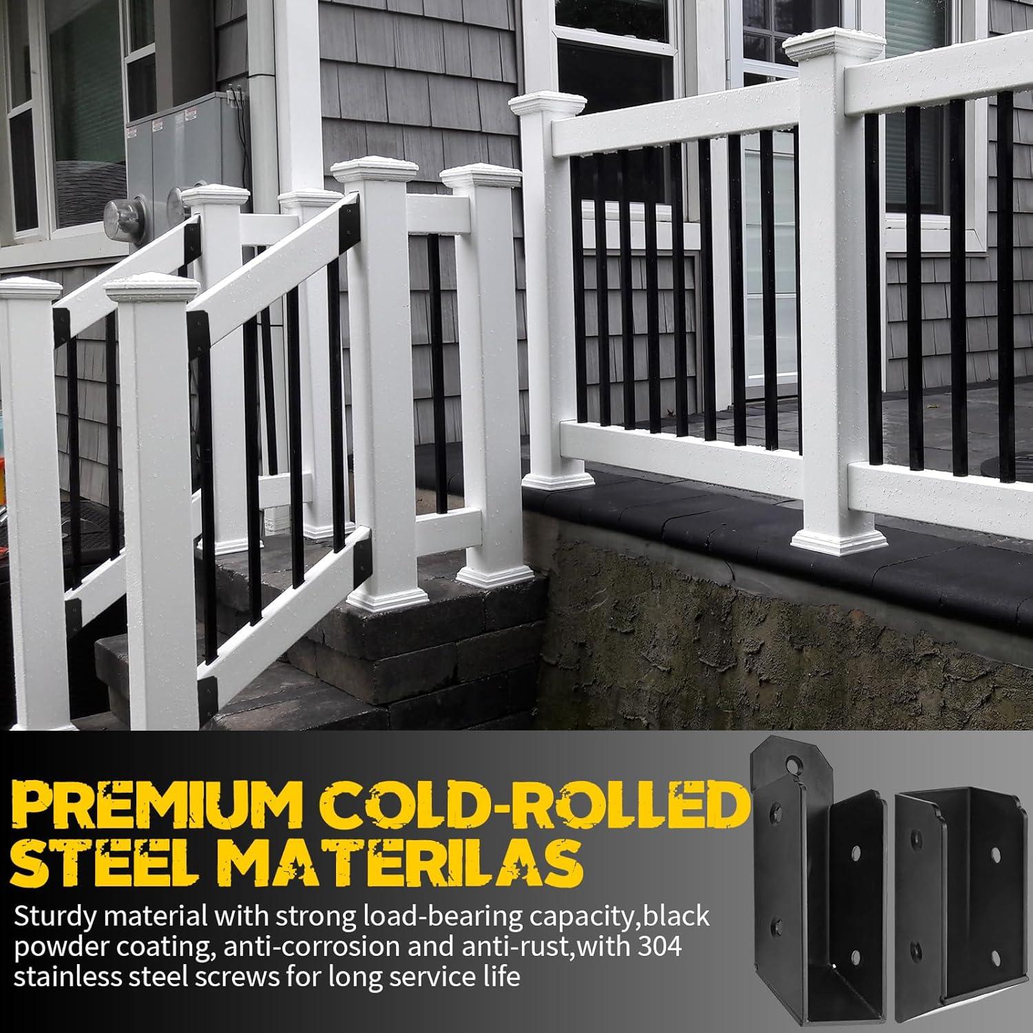 Soportes de Barandilla en U VEVIVOOVY 30° para Madera 2x4