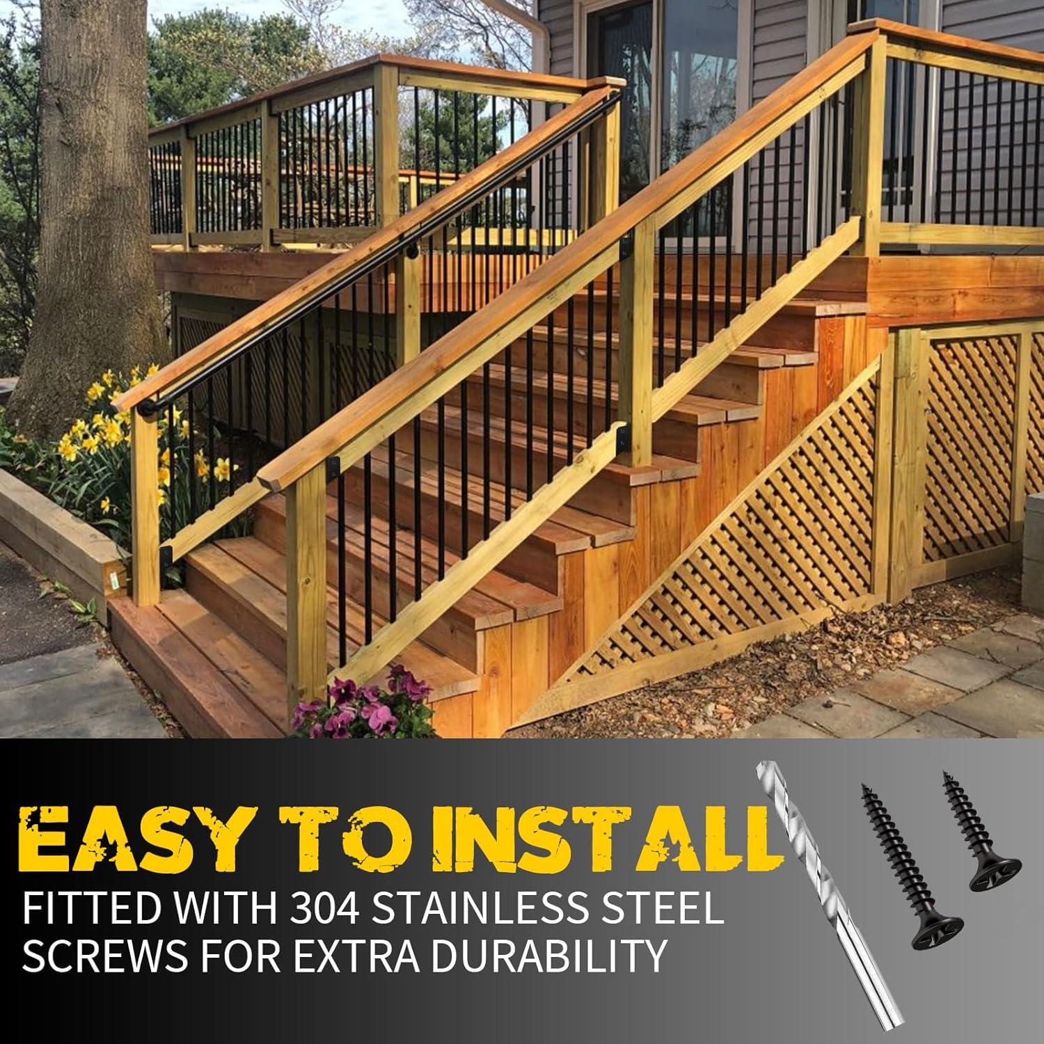 Soportes de Barandilla en U VEVIVOOVY 30° para Madera 2x4