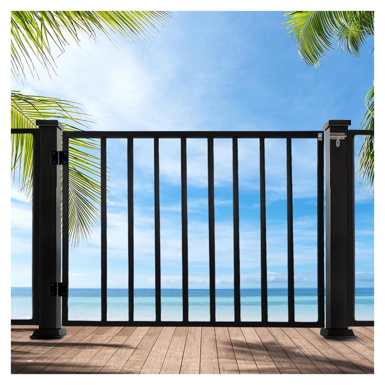 Kit Puerta de Cerca para Deck JTZFD 109.2x12.7 cm Negro