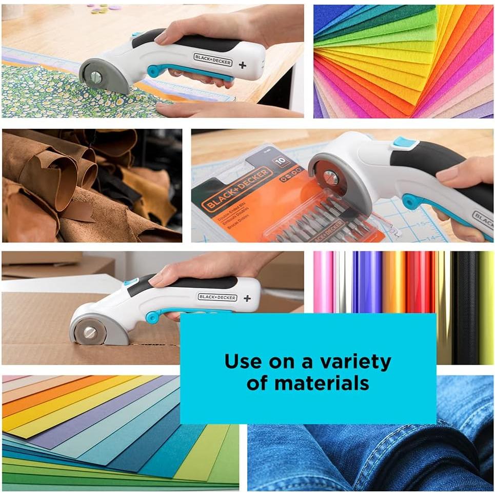 Cortadora Rotativa Inalámbrica BLACK+DECKER 4V MAX BCRC115FF