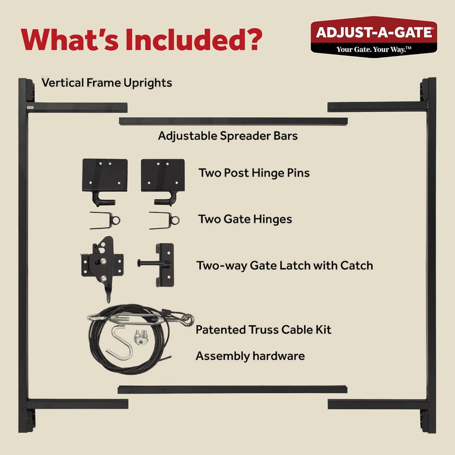 Kit de Puerta Ajustable Adjust-A-Gate para Aberturas 152-243 cm