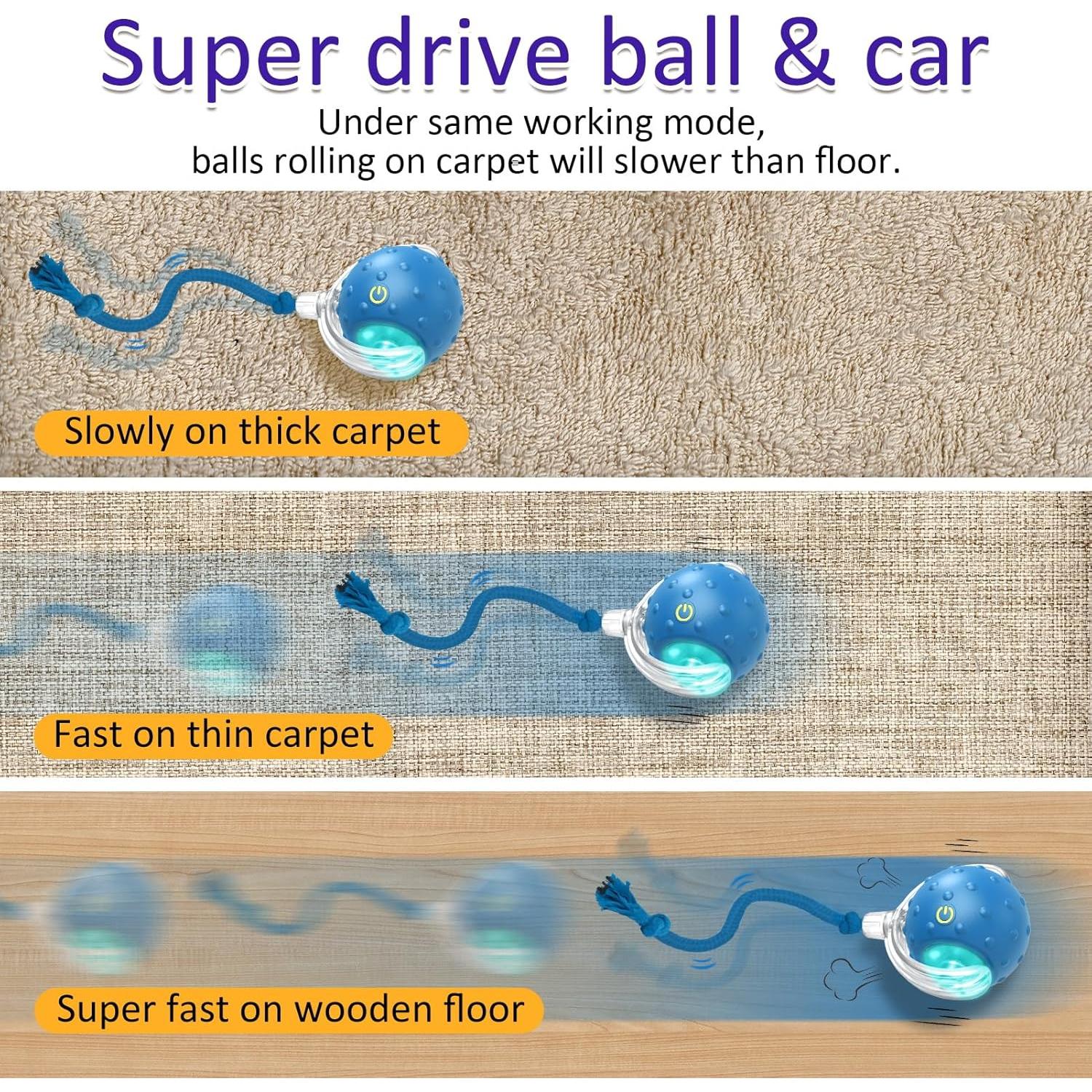 Bola Interactiva para Gatos Giociv L02 Azul con Sonido