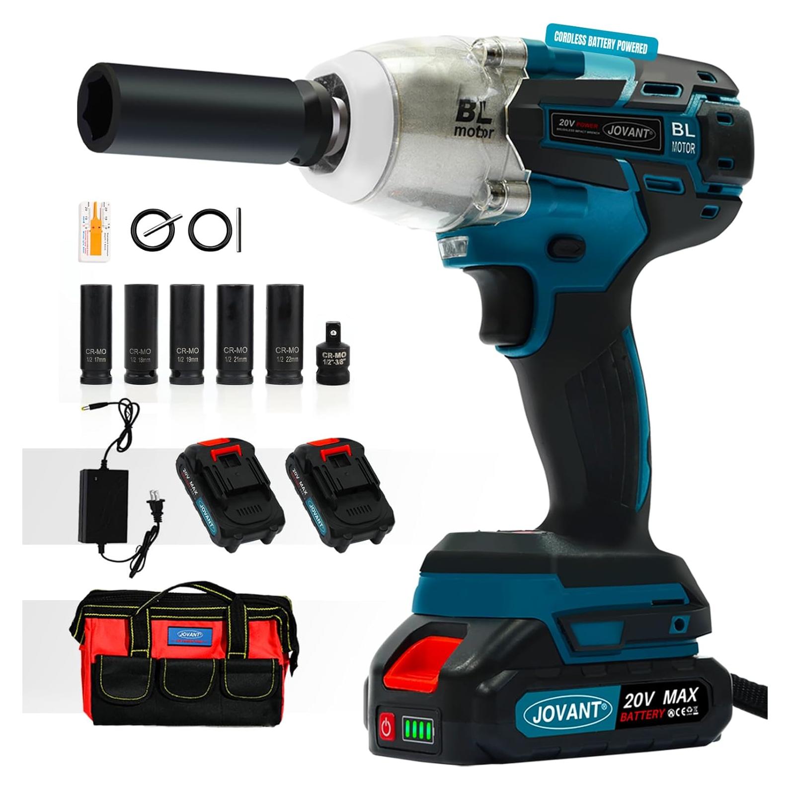 Llave de Impacto Inalámbrica JOVANT 20V 1000Nm 5 Modos