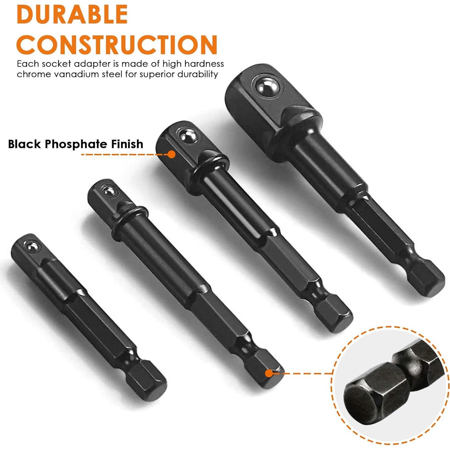 Juego de Adaptadores de Enchufe THINKWORK 9 Piezas 1/4" 3/8" 1/2"