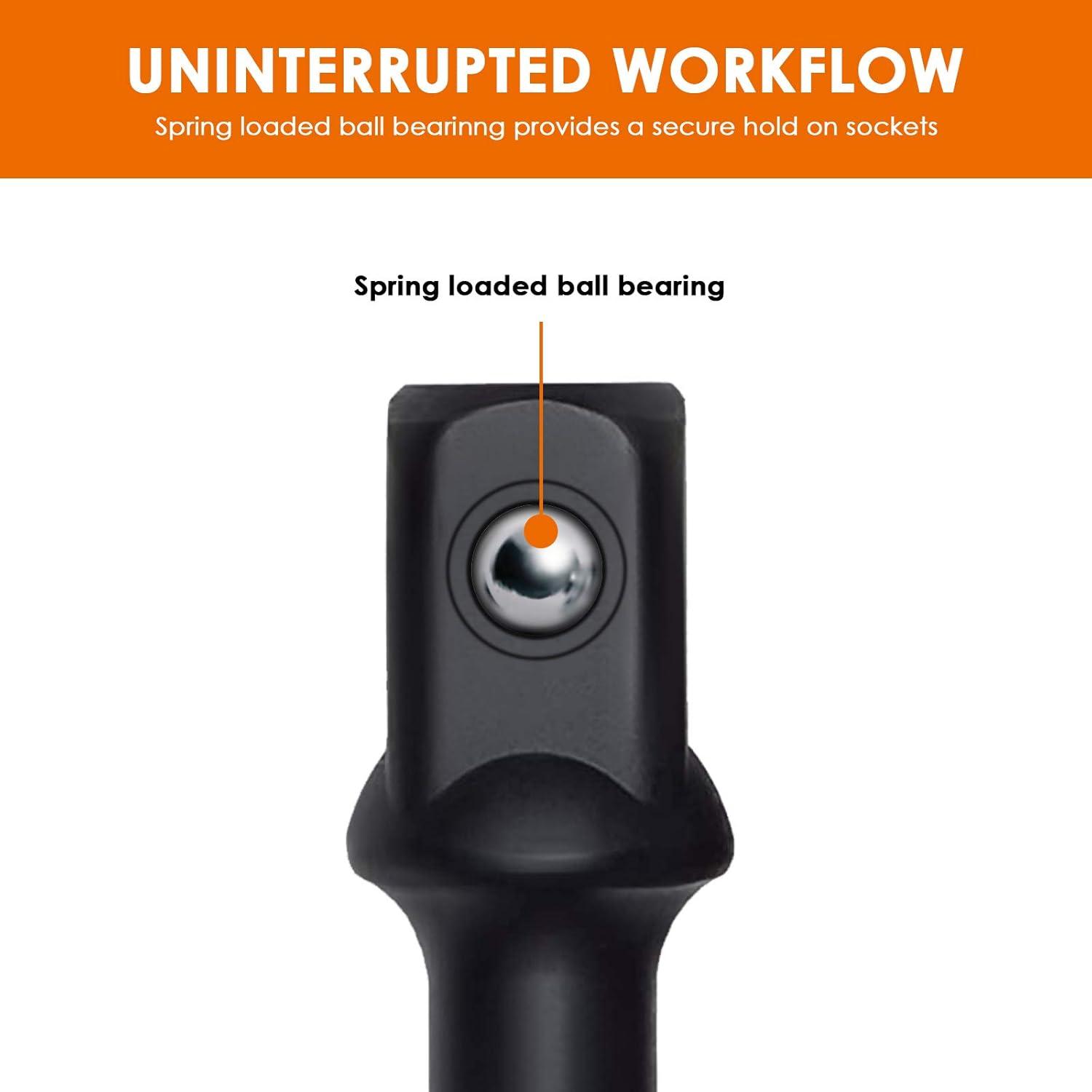 Juego de Adaptadores de Enchufe THINKWORK 9 Piezas 1/4" 3/8" 1/2"