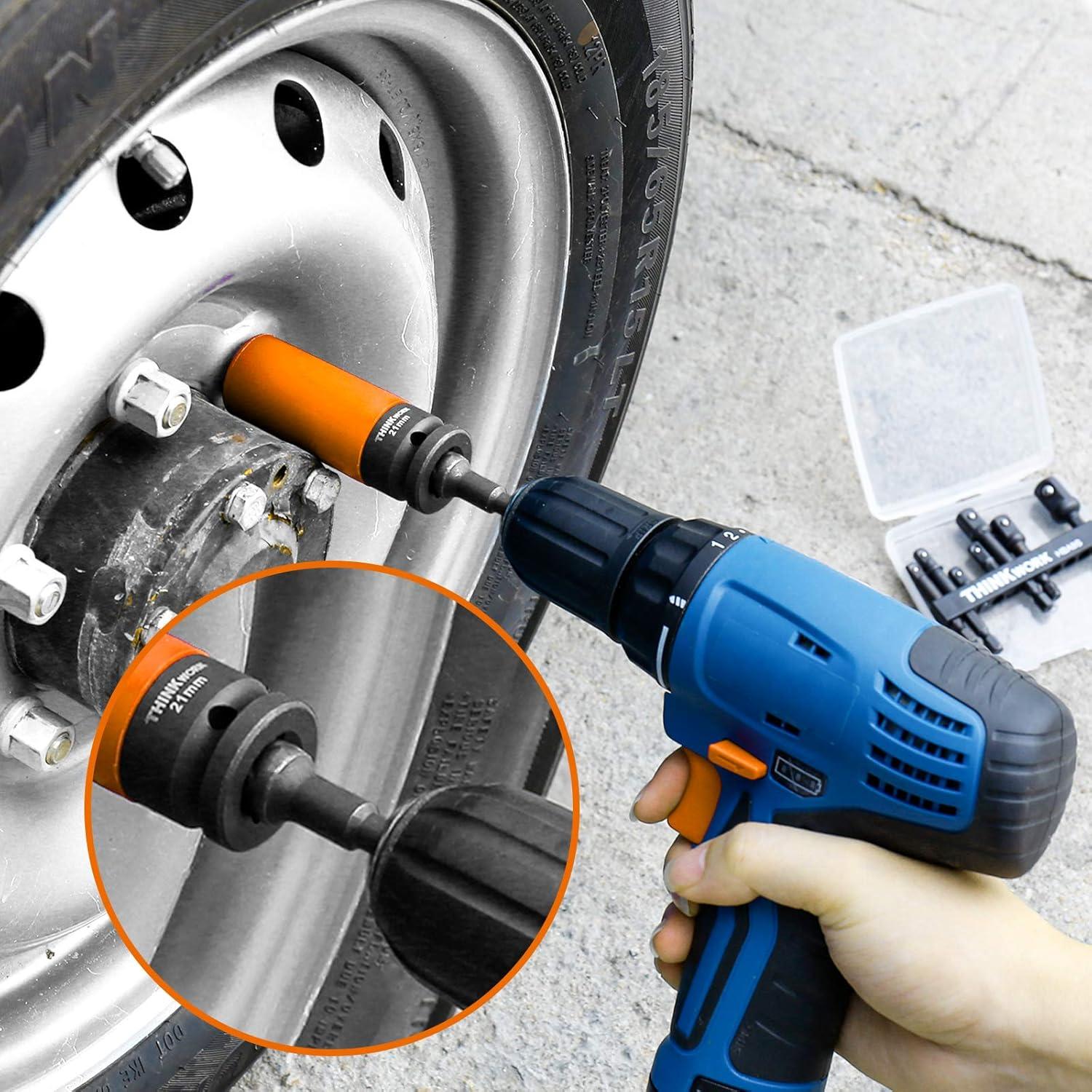 Juego de Adaptadores de Enchufe THINKWORK 9 Piezas 1/4" 3/8" 1/2"