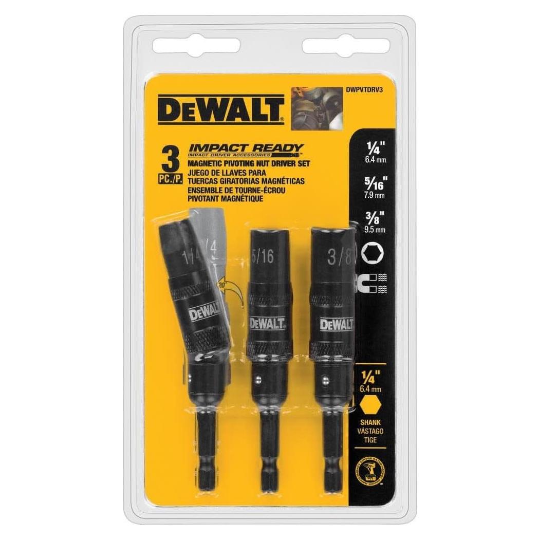 Juego de Destornilladores de Tuerca DEWALT DWPVTDRV3, 3 Piezas