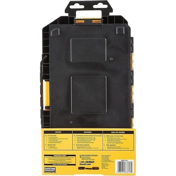 Juego de Enchufes DEWALT DWMT73813 23 Piezas 1/2"
