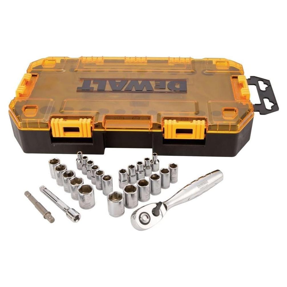 Juego de Enchufes DEWALT 25 Piezas SAE y Métrico DWMT73805