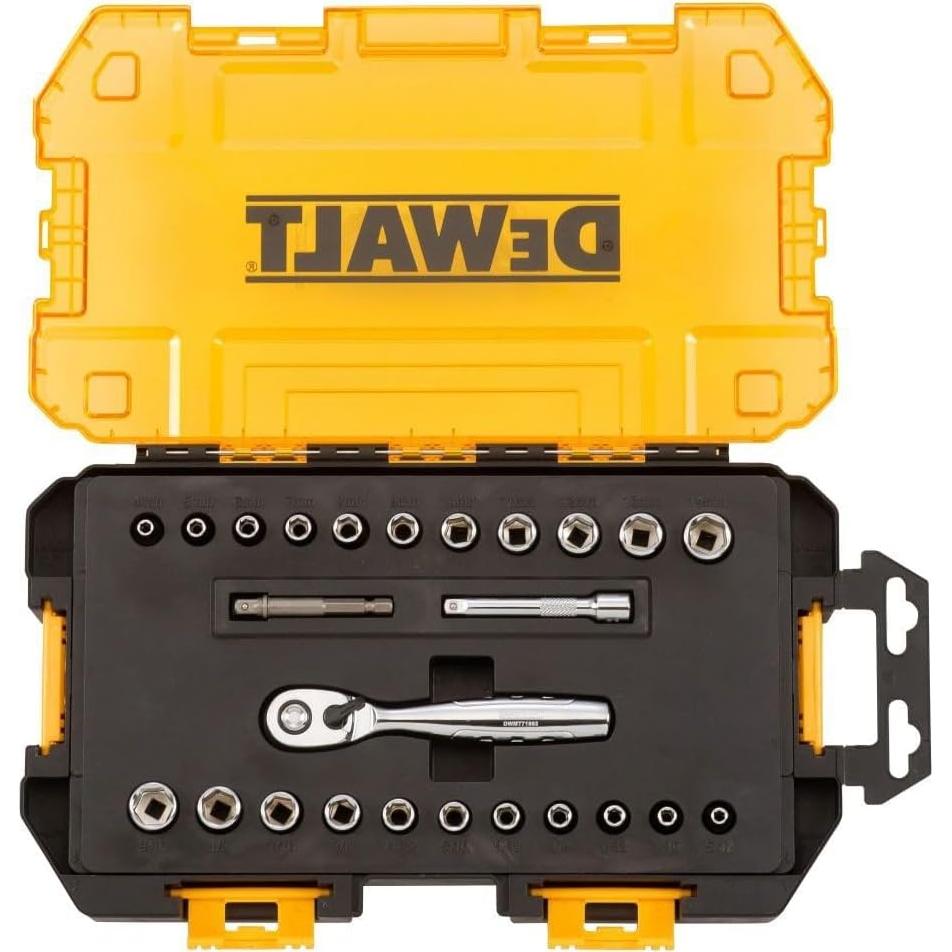 Juego de Enchufes DEWALT 25 Piezas SAE y Métrico DWMT73805