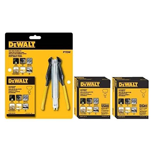 Kit de Alicates de Anillo de Cerdo Dewalt P7DW + 1000 Anillos Galvanizados