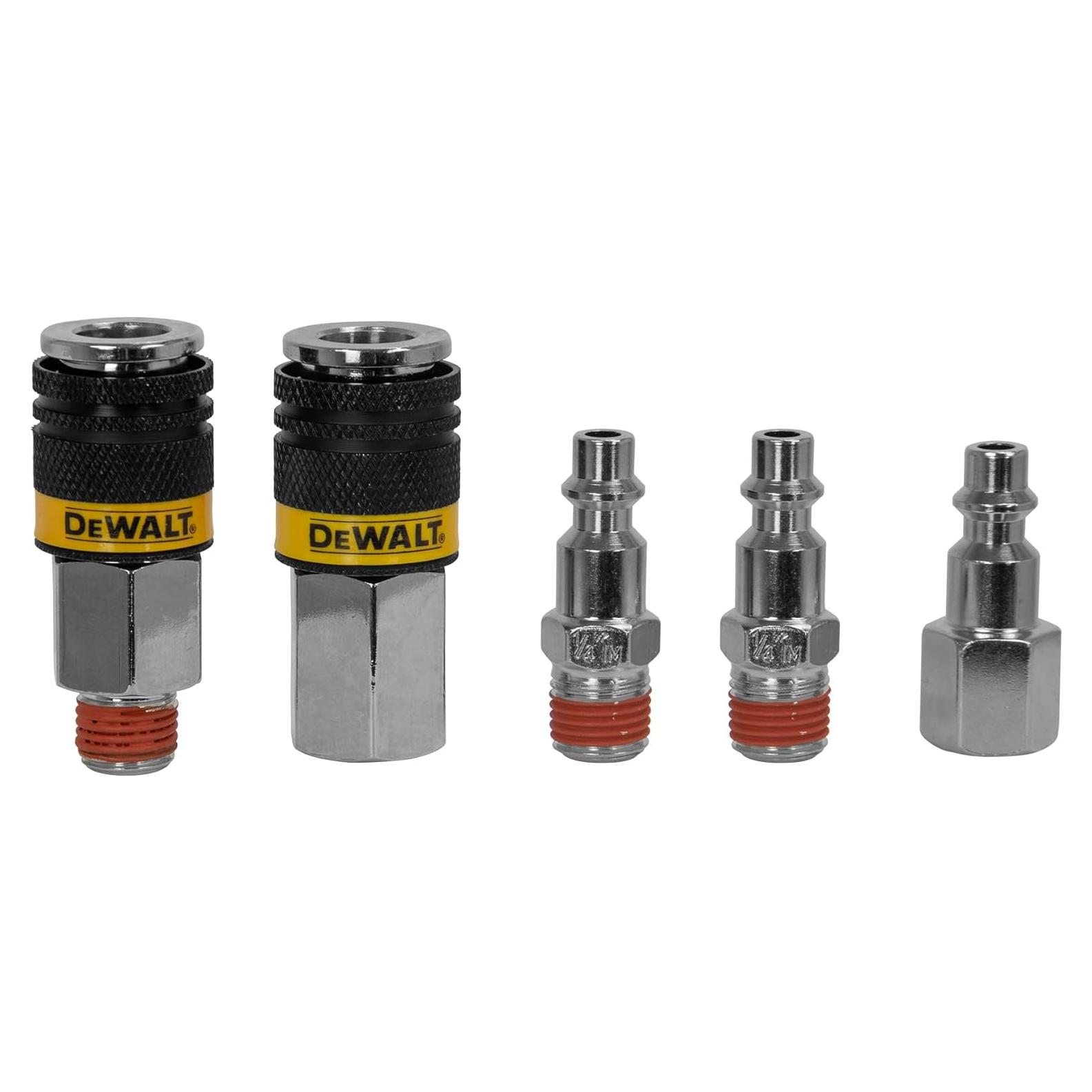 Kit Acoplador Industrial DeWALT 5 Piezas 1/4" NPT