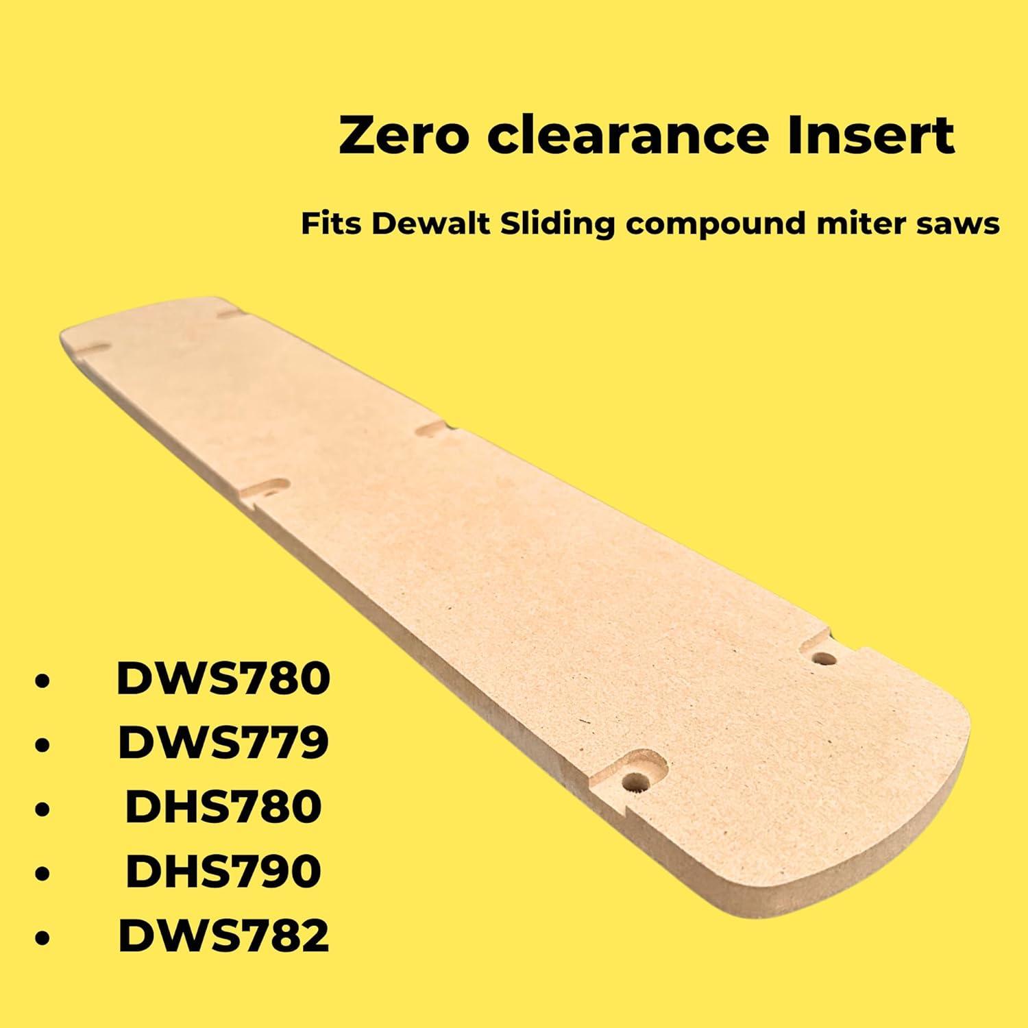 Inserto Cero Clearance Genérico para Sierra Inglete Dewalt 12"