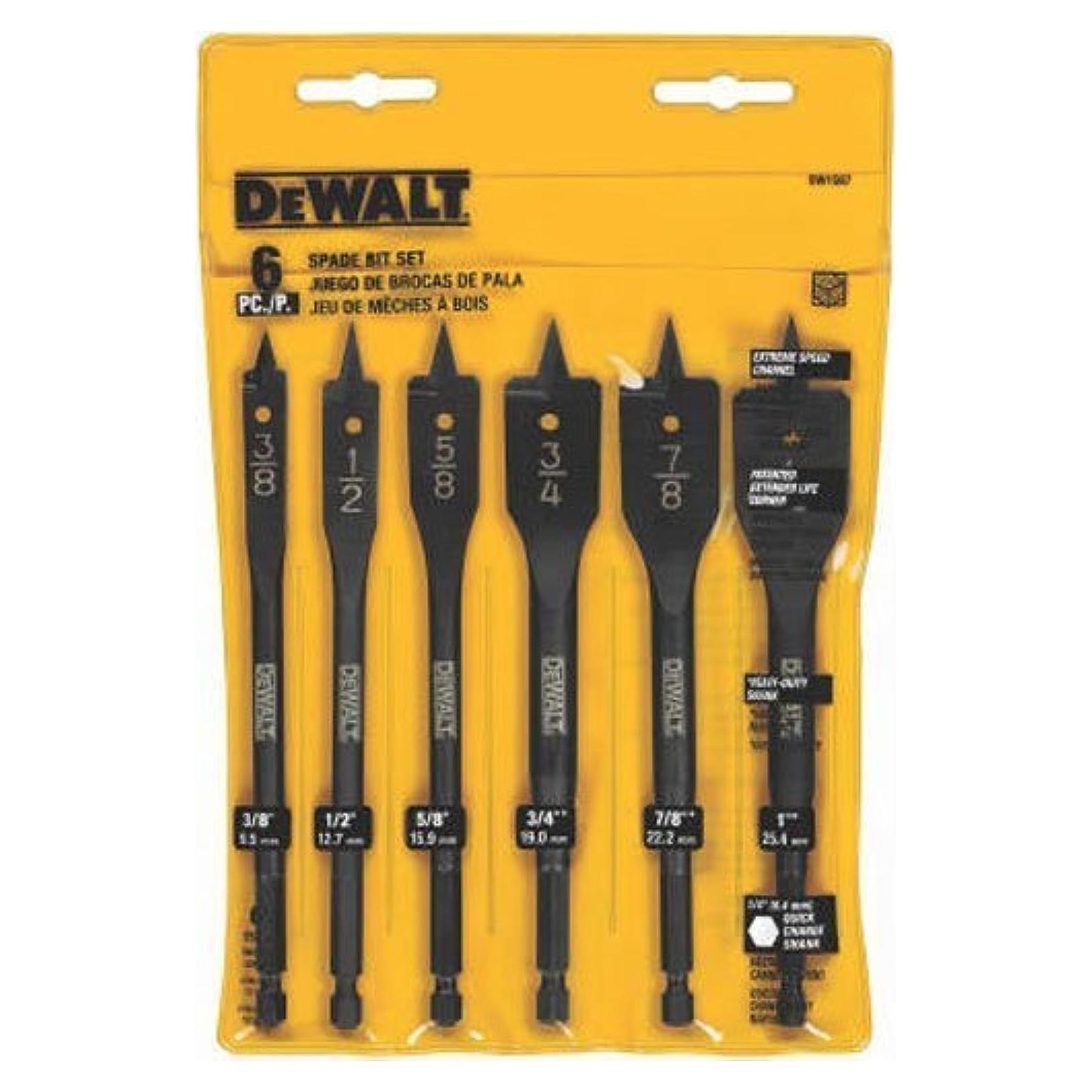 Conjunto de Brocas de Espada DEWALT 6 Piezas 12.7 cm