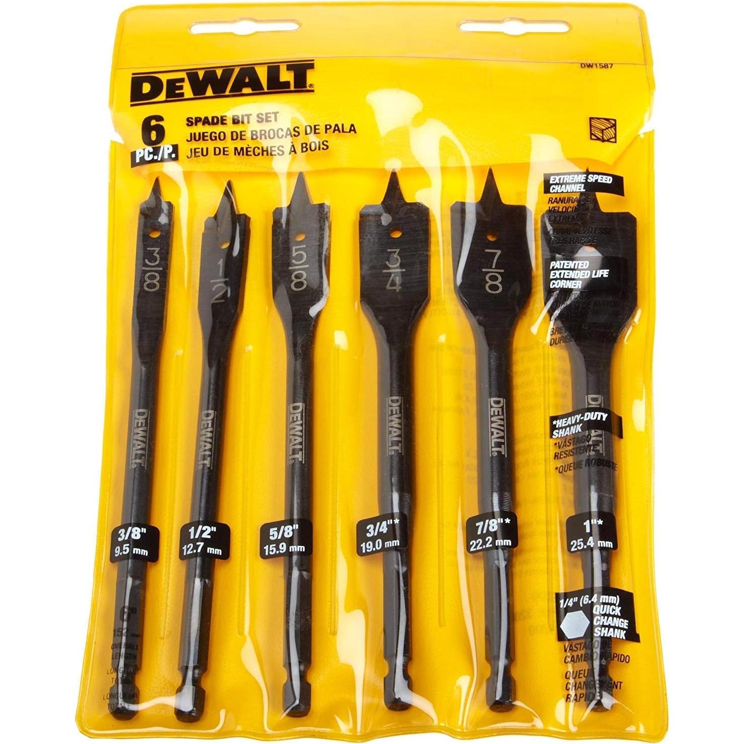 Conjunto de Brocas de Espada DEWALT 6 Piezas 12.7 cm