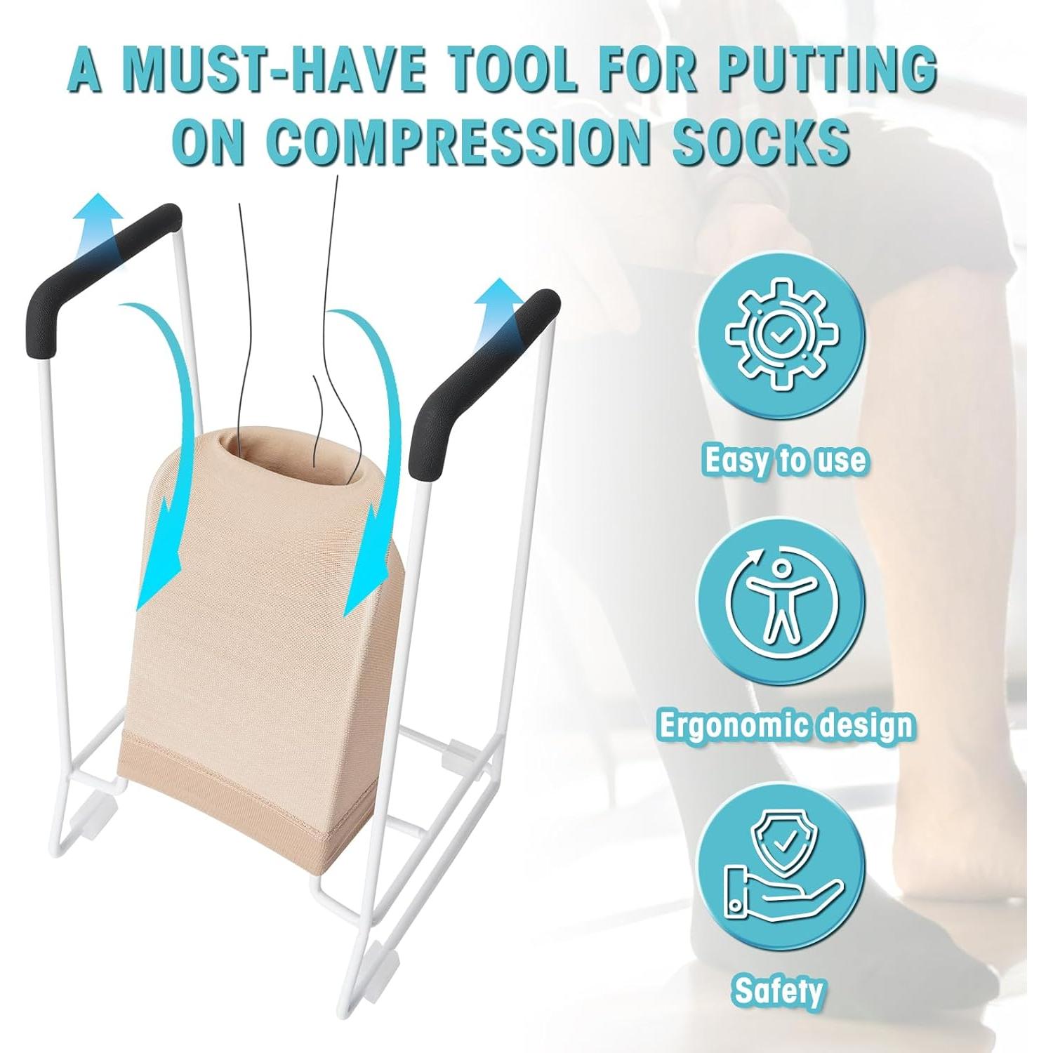 Dispositivo para Ponerse Medias Zipcase Mediano Pantorrillas < 46 cm