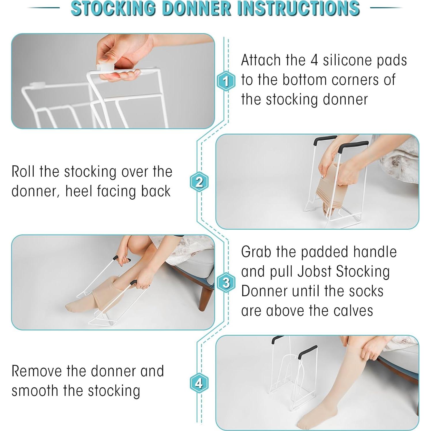 Dispositivo para Ponerse Medias Zipcase Mediano Pantorrillas < 46 cm