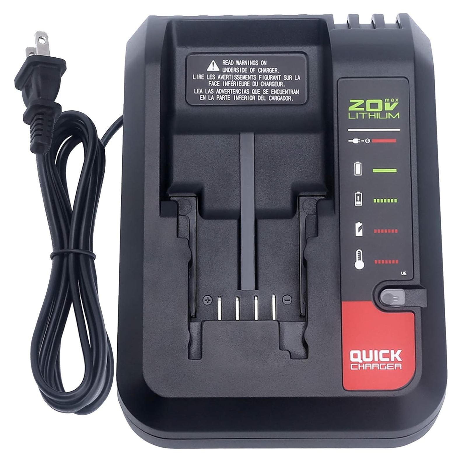 Cargador Rápido Biswaye PCC692L 20V Compatible Porter-Cable y Black & Decker