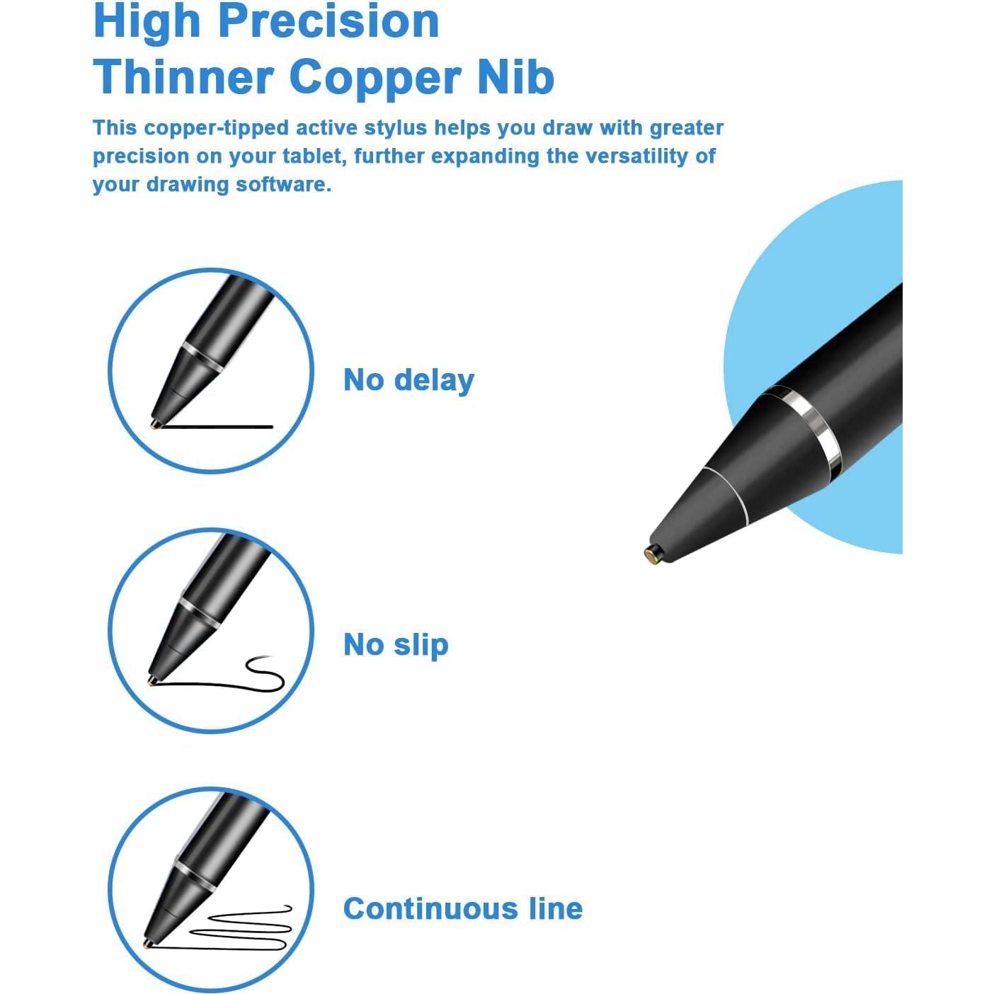 Lápiz Stylus DOGAIN para Pantalla Táctil 1.5mm Recargable Negro