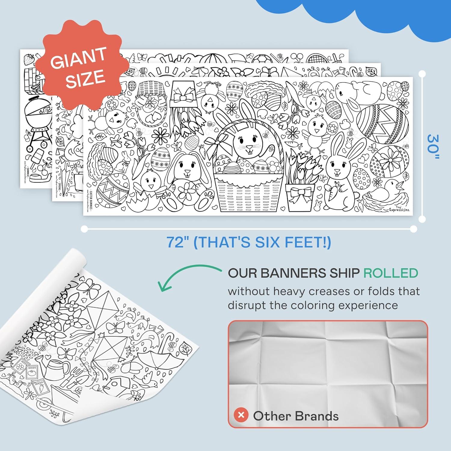 Paquete de 3 Manteles para Colorear Estacionales - Expresiones Pequeñas