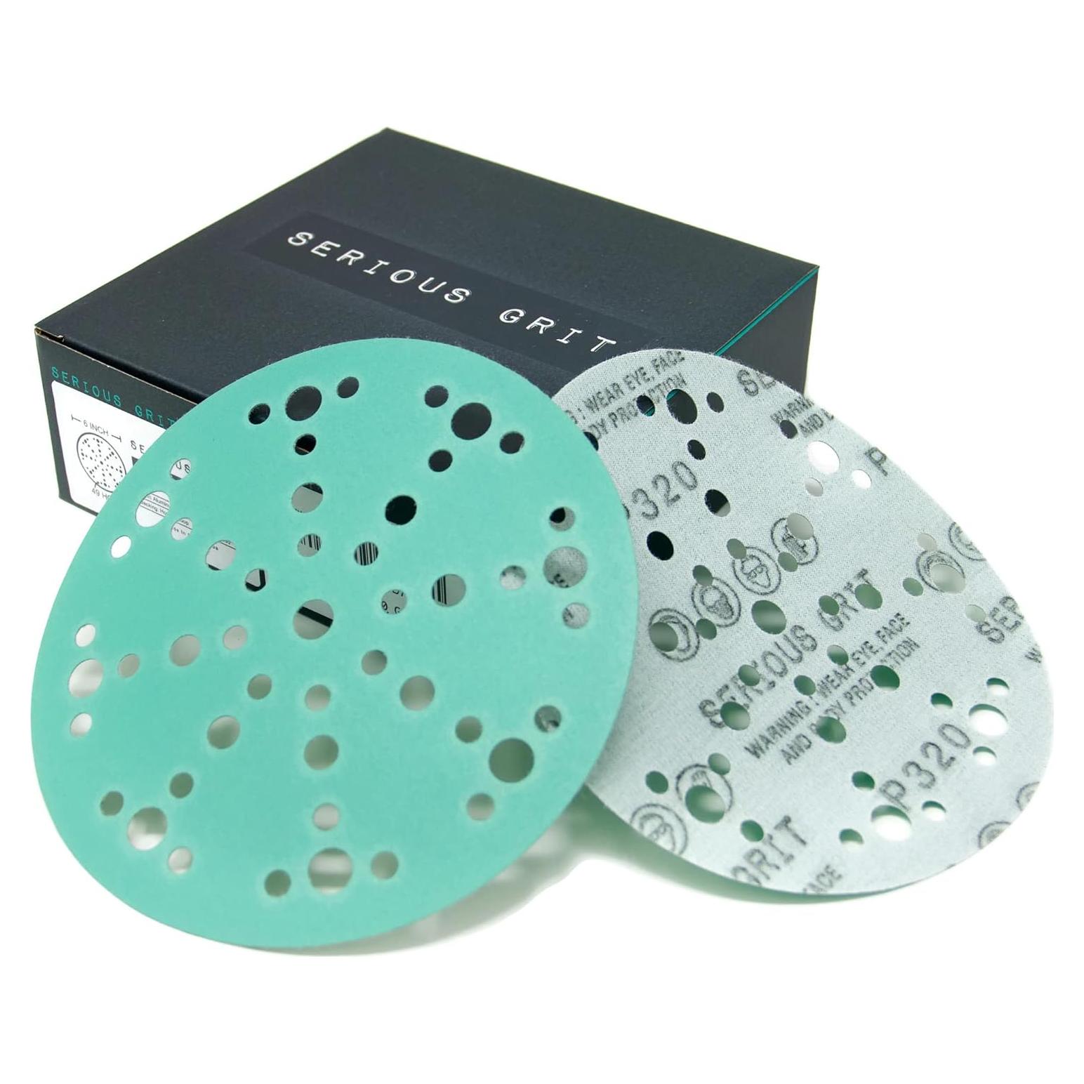 Discos de Lijado 6" Serious Grit 320 Granos 50 Unidades