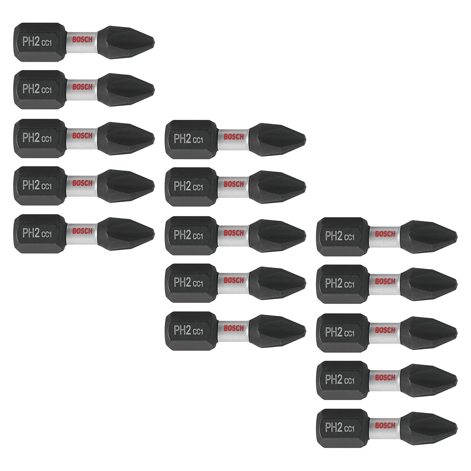 Bits de Inserción Phillips #2 Bosch ITDPH2115 15 Piezas 2.54 cm